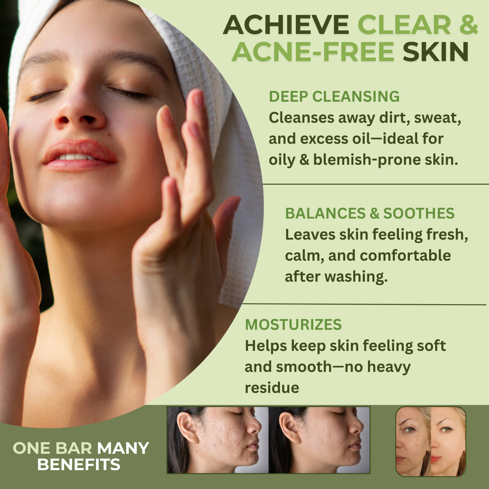 Tea Tree Antifungal Soap Bar 2 Pack – Face & Body Antibacterial Cleanser