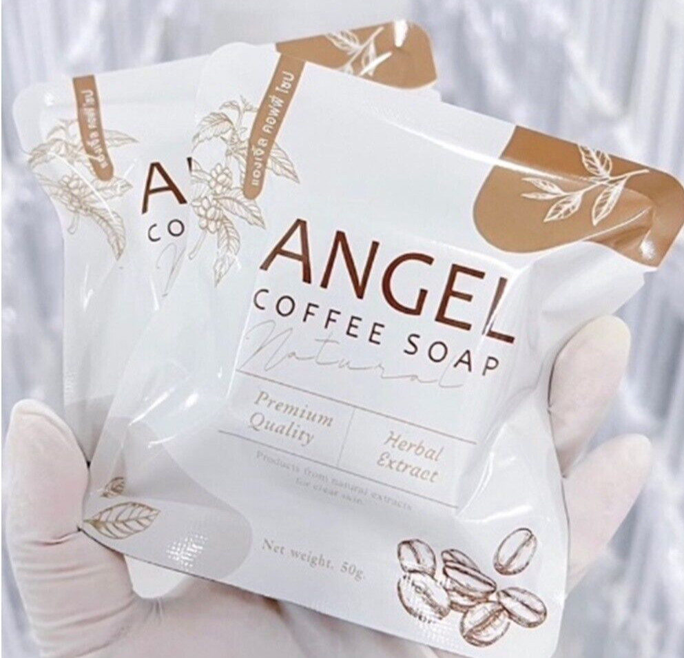 Soap Natural ANGEL COFFEE Scrub Herbs Face Body Turmeric Mahad Tamarind 5x50g