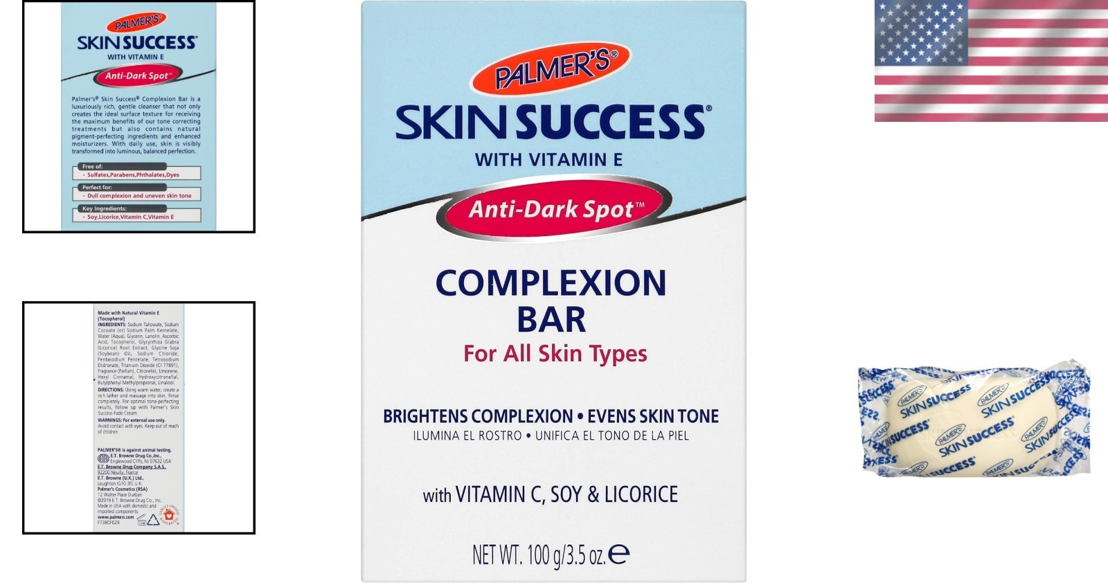 Skin Success Anti-Dark Spot Bar, 3.5 oz Each – Nourishing & Chemical-Free