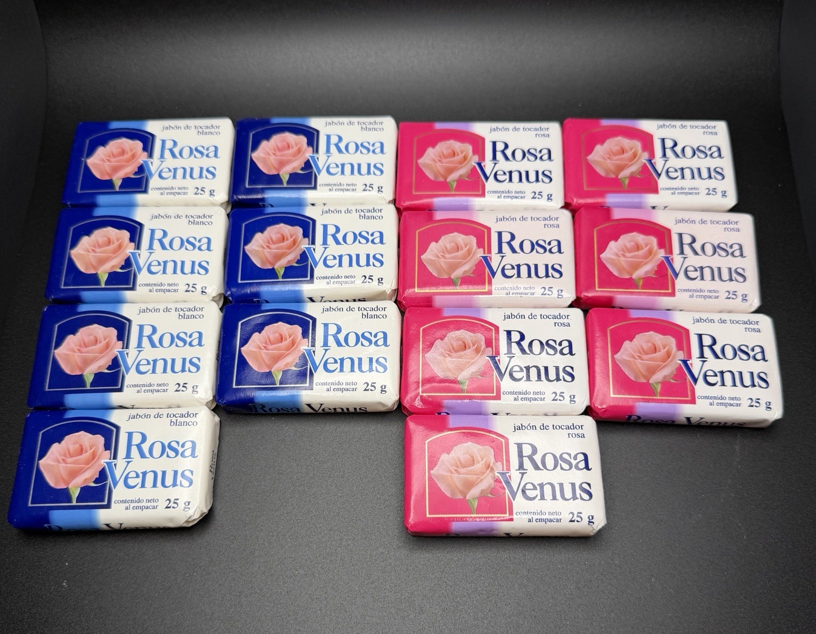 Rosa Venus White & Rosa Soap Bars 5.3 oz – Classic Gentle Scented Bars Lot of 14