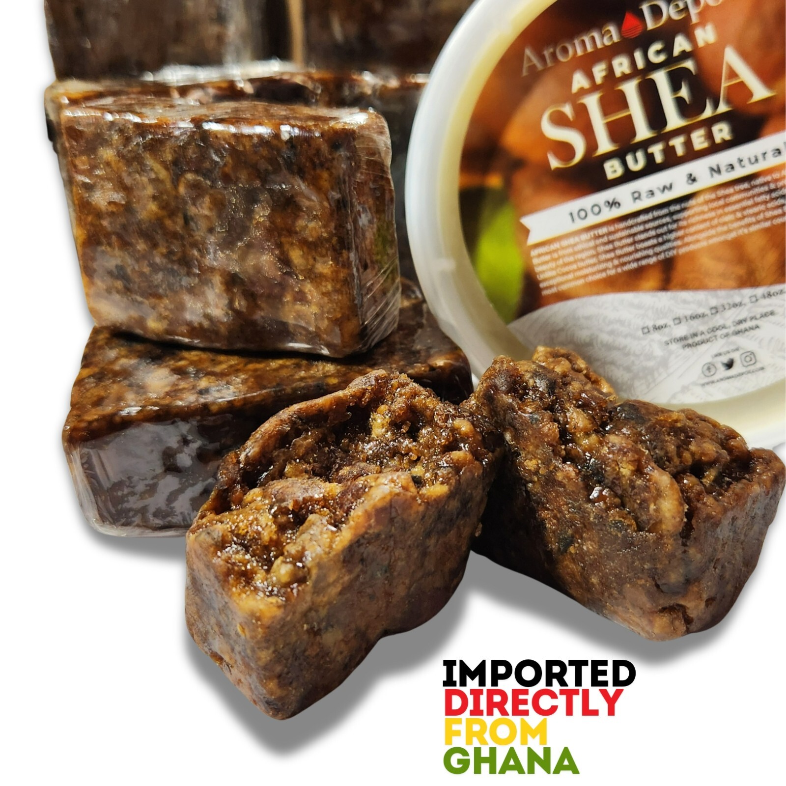 African Black Soap Bar 6 oz. Organic Raw Natural Soap Skin Body Hair Face Wash