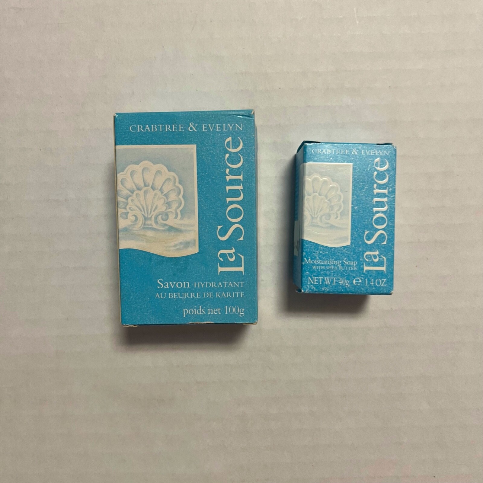 Crabtree & Evelyn La Source Moisturizing Soap Shea Butter 3.5oz & 1.4oz (2 Bars)