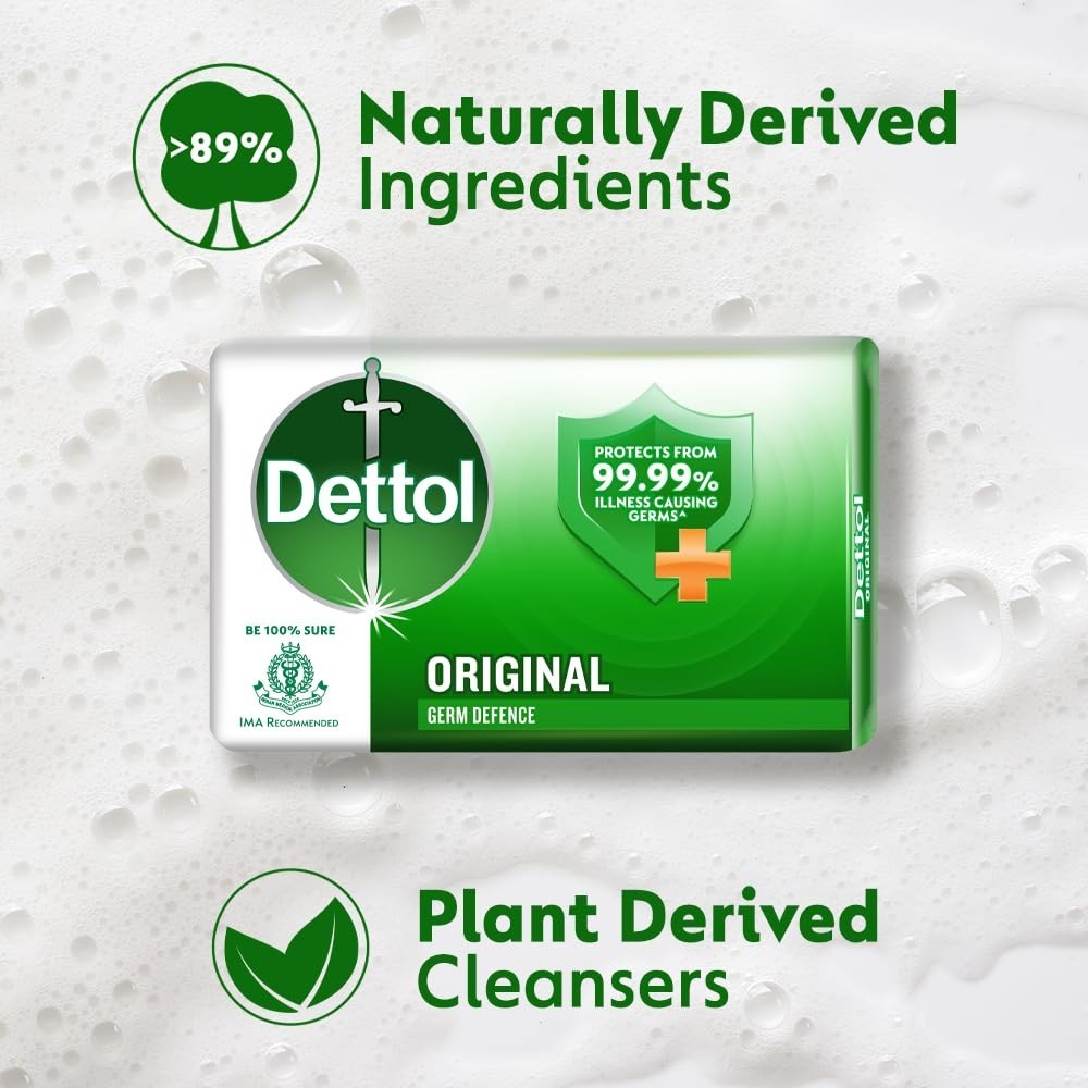 5-Pack Organic Germ Protection Soap Bars – 150g Each for Revitalizing Bathing