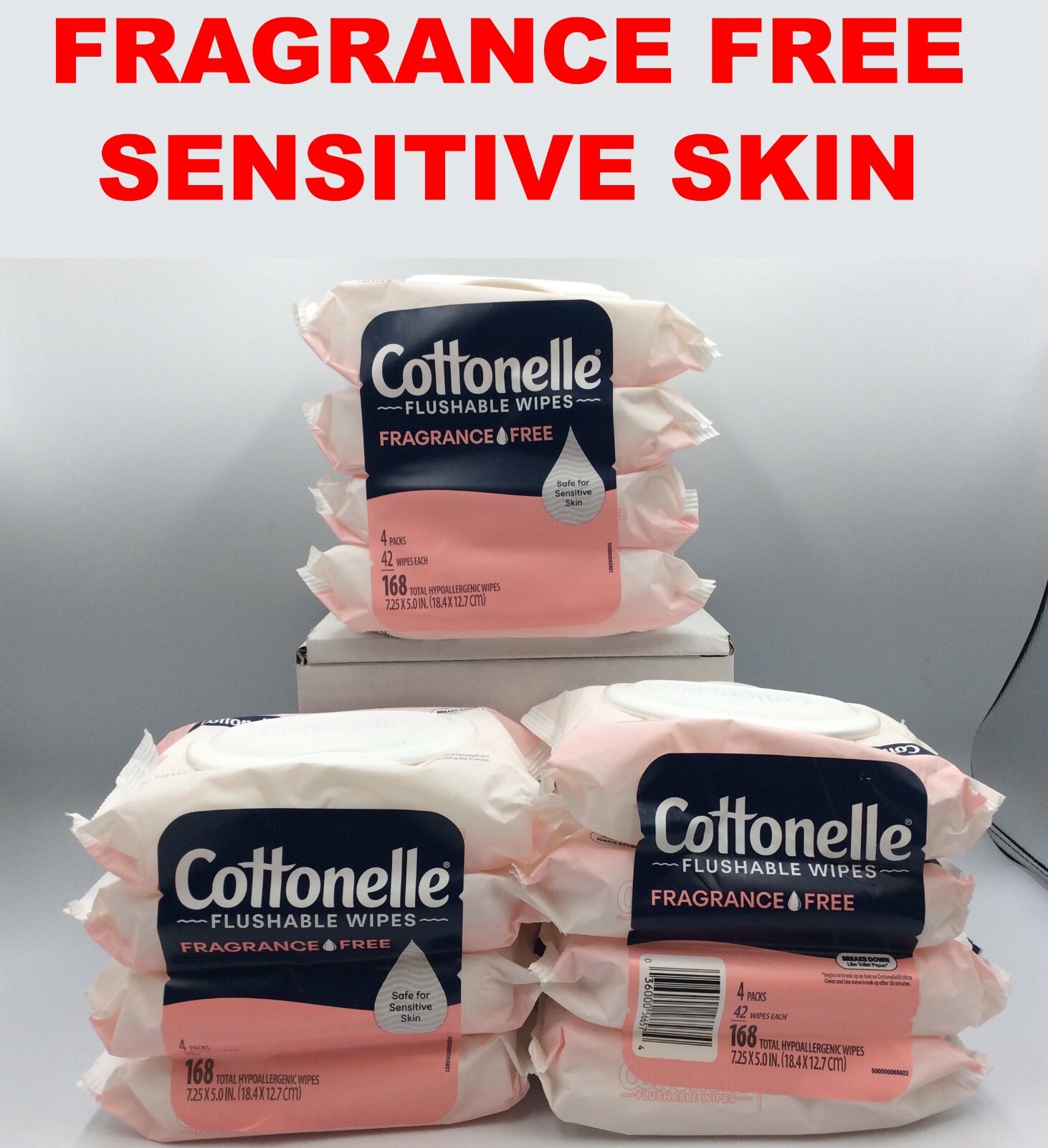 Cottonelle Flushable Wet Wipes 504 Total Wipes, 11/2026, Slightly Disheveled