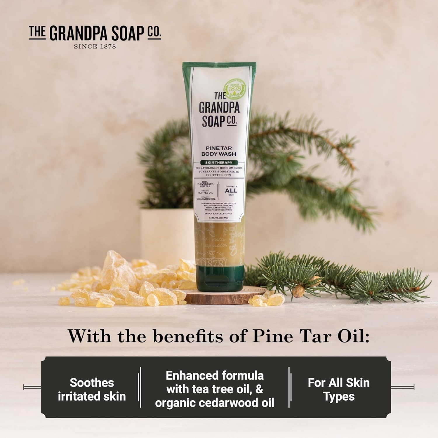 Pine Tar Body Wash – Dermatologist Recommended to Cleanse & Moisturize Irritated
