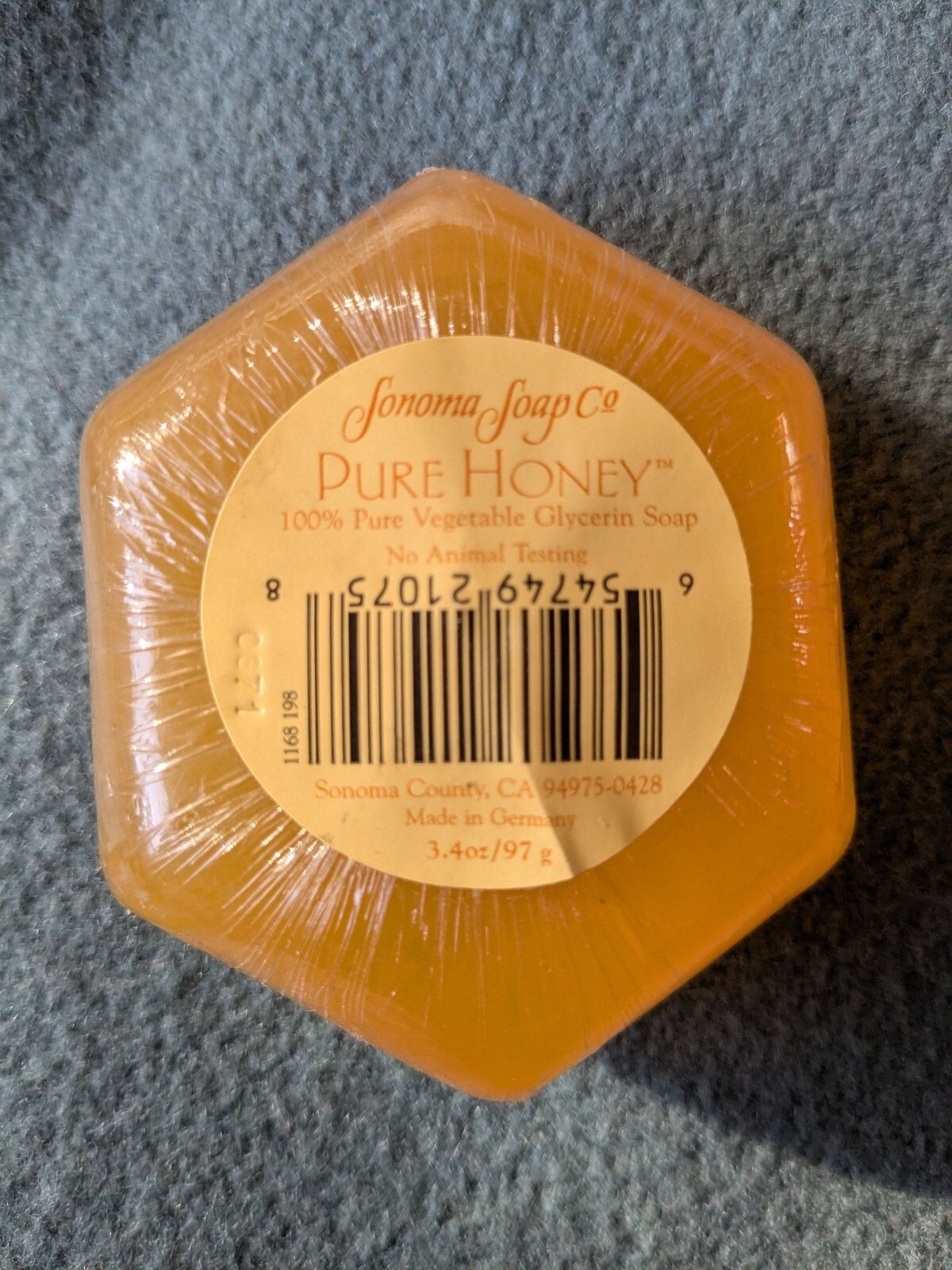 Sonoma Honey soap single bar 3.4 oz/97g New sealed great gift!