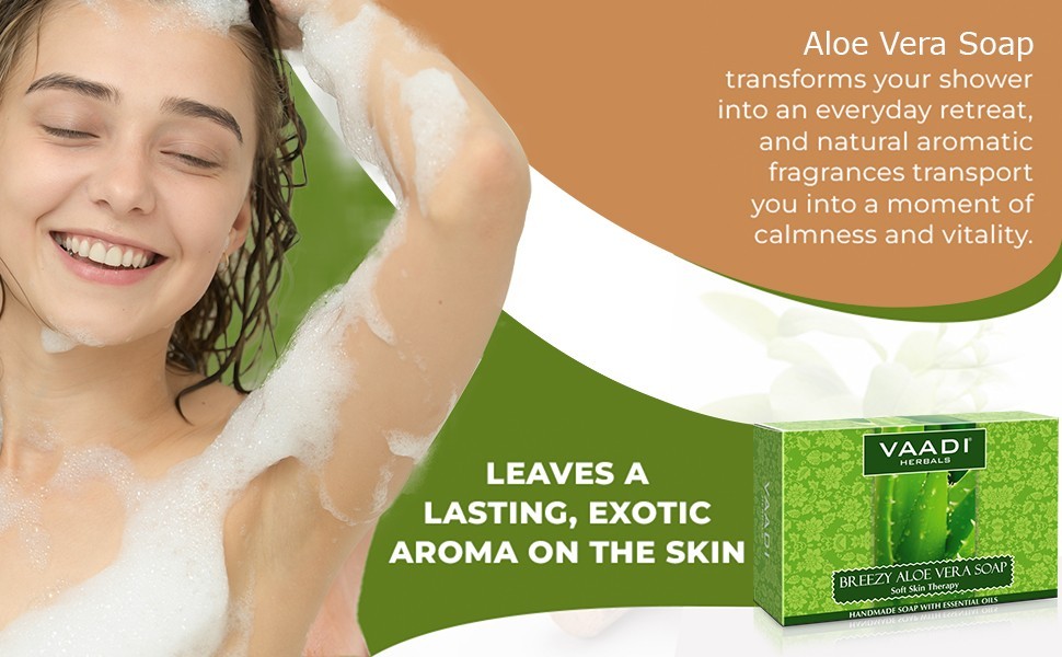 Aloe Vera Soap – Each 2.65 Oz, Pack of 6(16 Ounces)