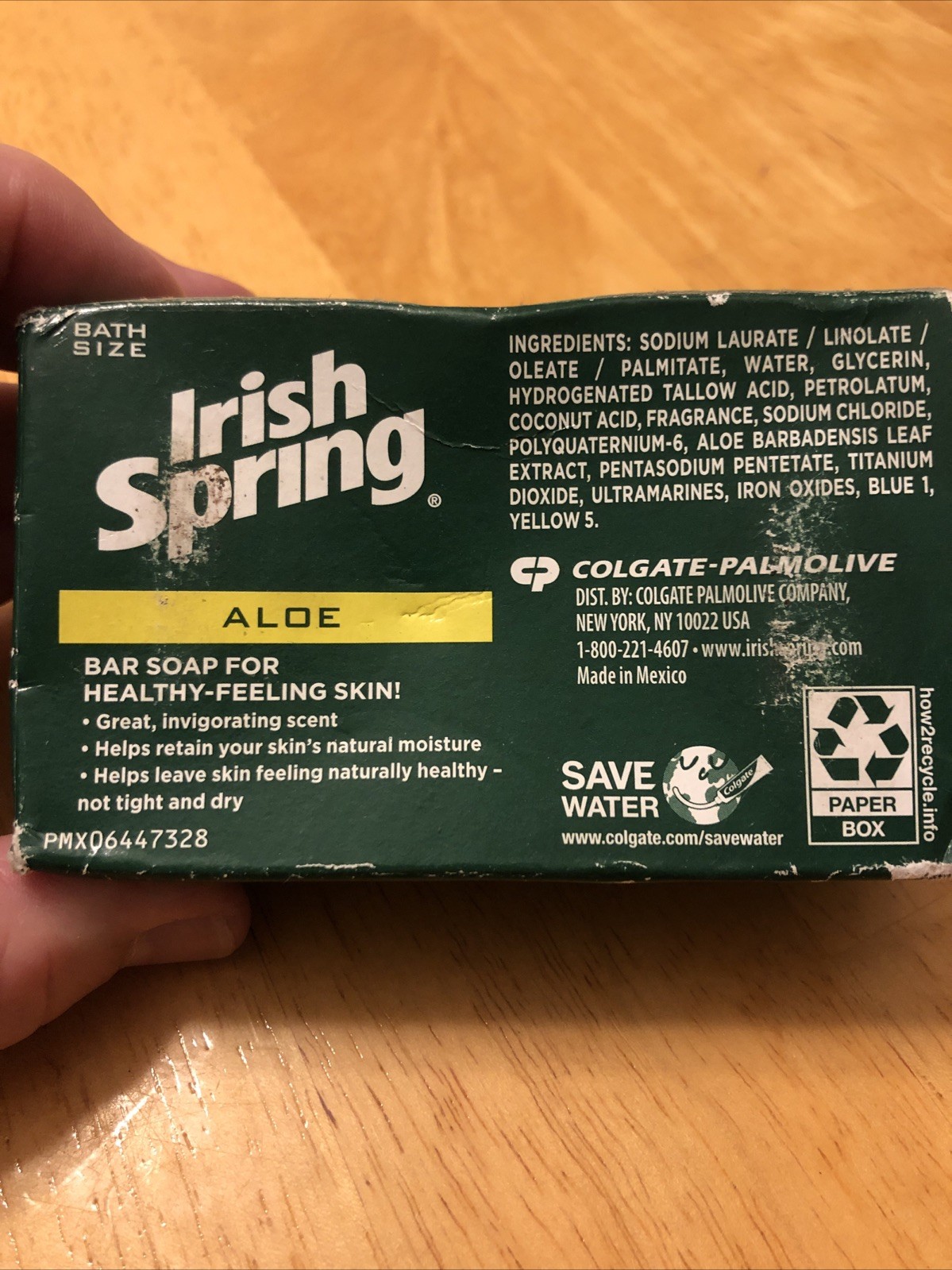 Irish Spring Aloe Deodorant Soap – 3.7 oz New NIB *Box Has Been Scrunched* Qty 1