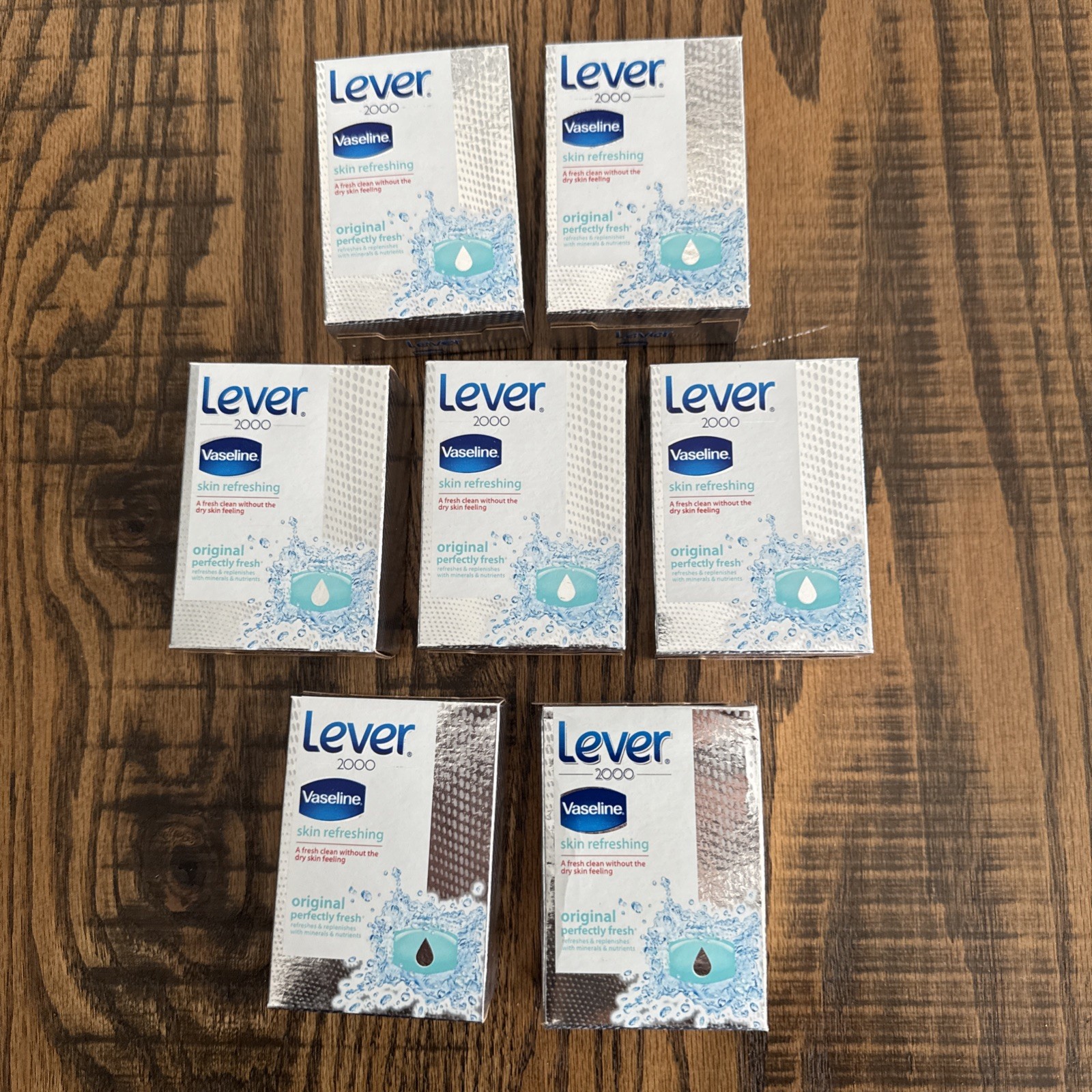 7x Lever 2000 With Vaseline Perfectly Fresh NOS Discontinued Sealed 4.5oz Bars