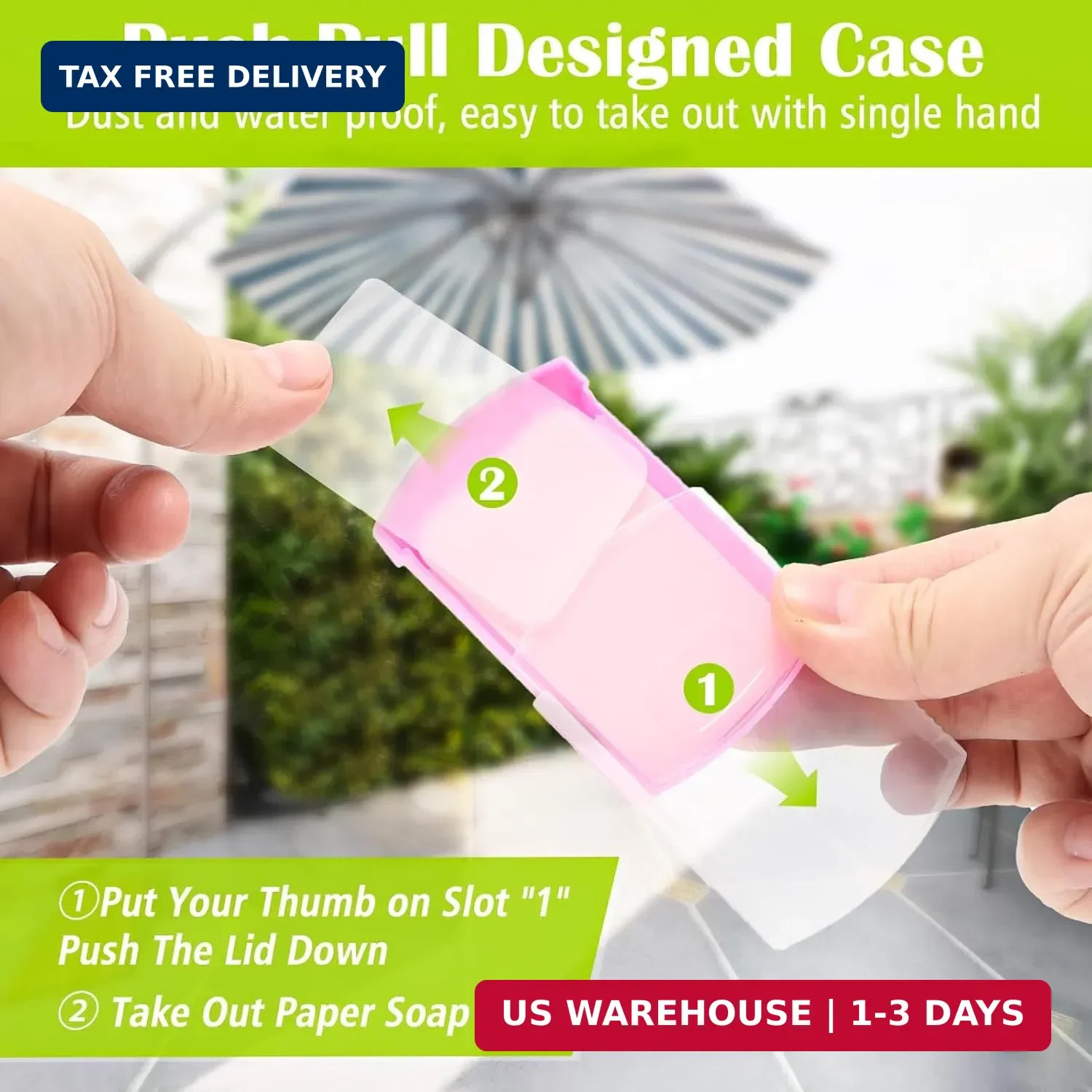 2 Boxs (100 Sheets) Hand Washing Soap Sheets for Outdoor Travel,Portable Camping