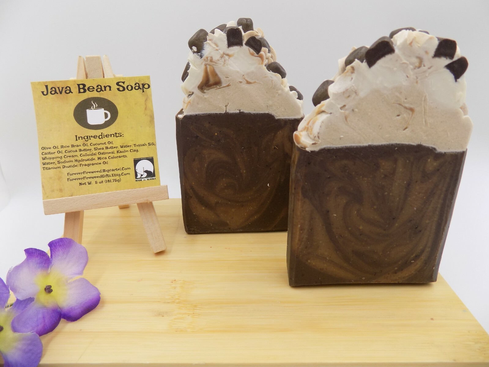 Coffee Handmade Bar Soap / Java Bean / Latte Coffee Soap