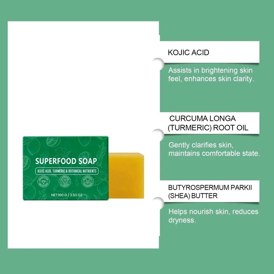 Stem And Soul Superfood Soap, Upgraded Stem & Soul Turmeric Lemon SoapBar*******