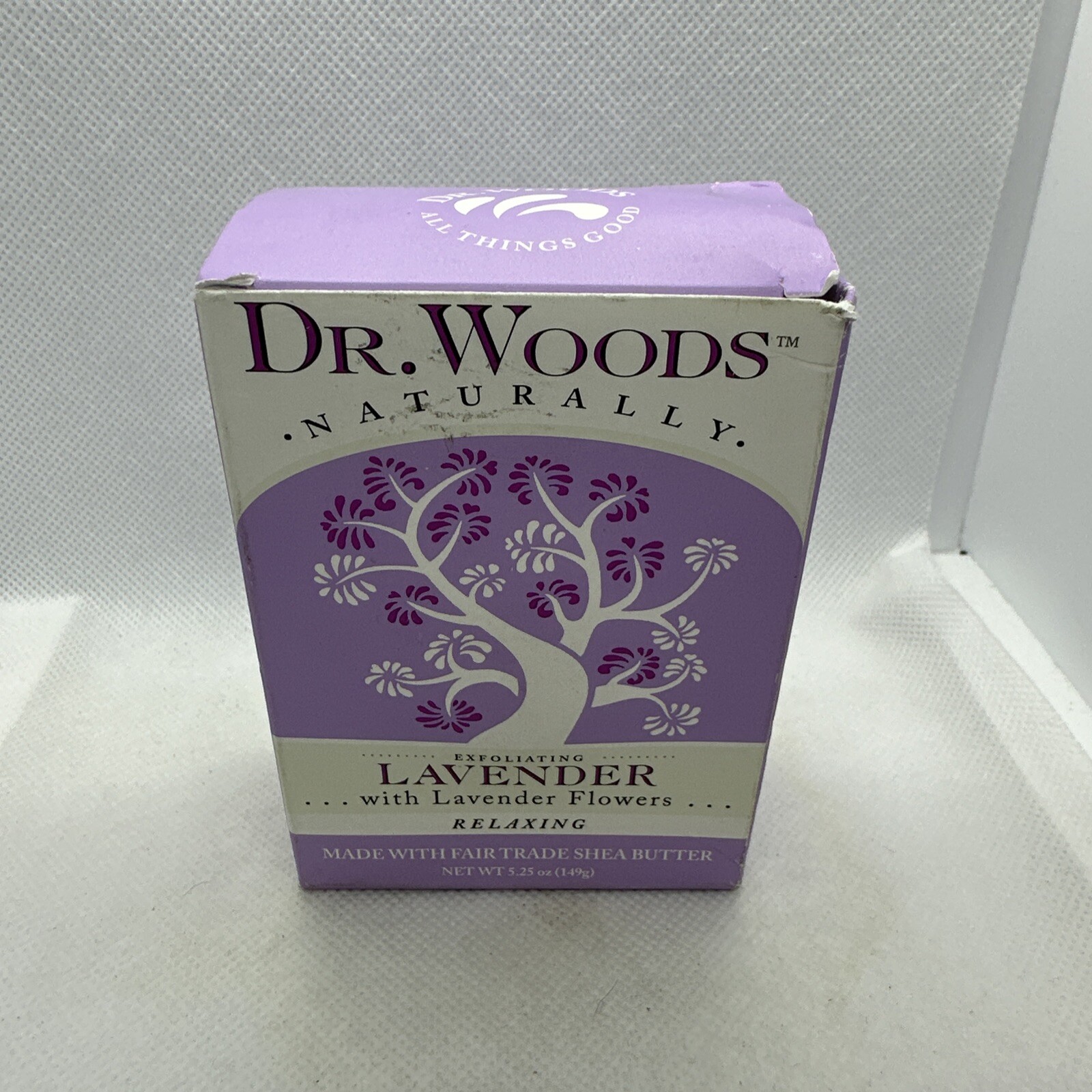 Dr. Woods Castile Body Bar Soap Skin Exfoliating Relaxing Lavender – 5.25 oz