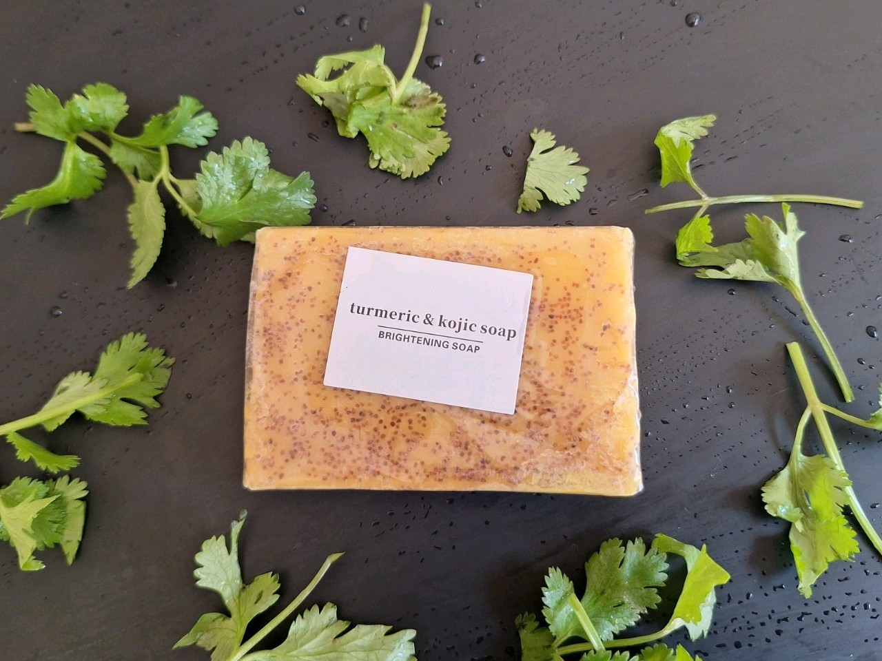 Turmeric Kojic Acid Brightening Soap Skin Lighten Dark Spots Helps Acne
