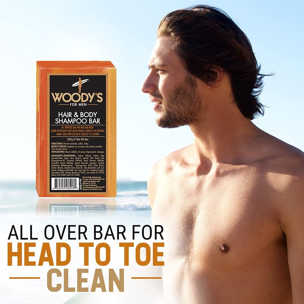 Hair & Body Shampoo Bar for Men – 2-in-1 Solid Shampoo Bar & Body Wash, Deep …