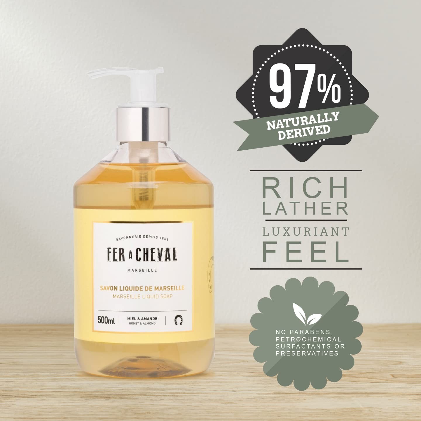 Marseille Liquid Soap, Honey Almond Liquid Soap, Organic French Savon Liquide…