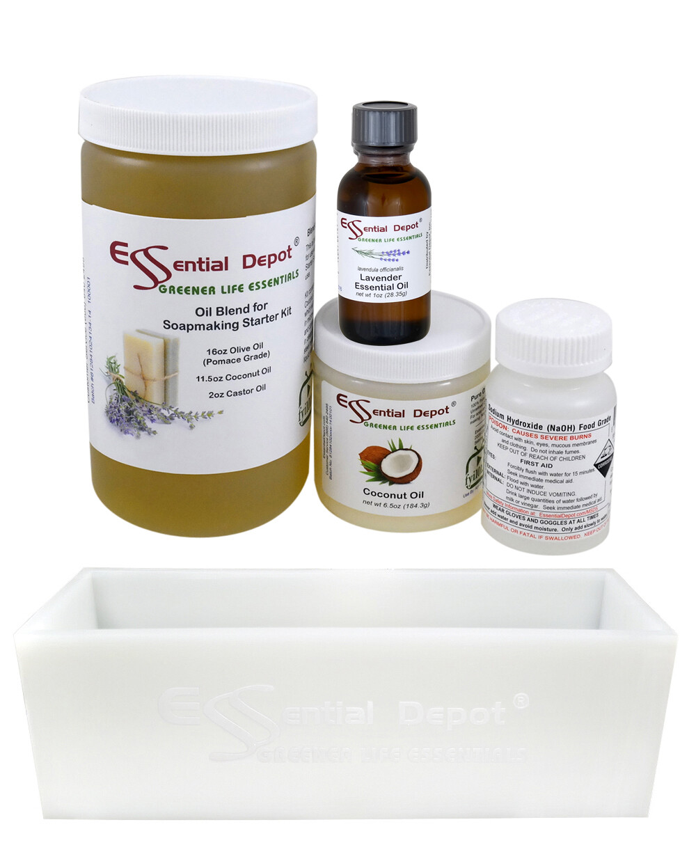 Starter Soap Kit with RED Natural Silicone Mold