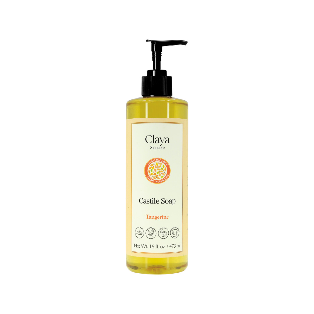 Liquid Castile Soap (Pump Cap) – Organic Ingredients, Gentle For Sensitive Skin