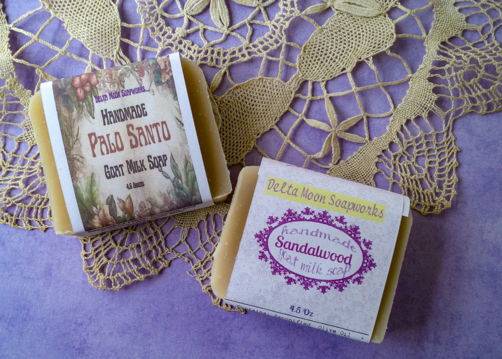 Handmade Palo Santo and Sandalwood Goat Milk Soaps Ships Fast