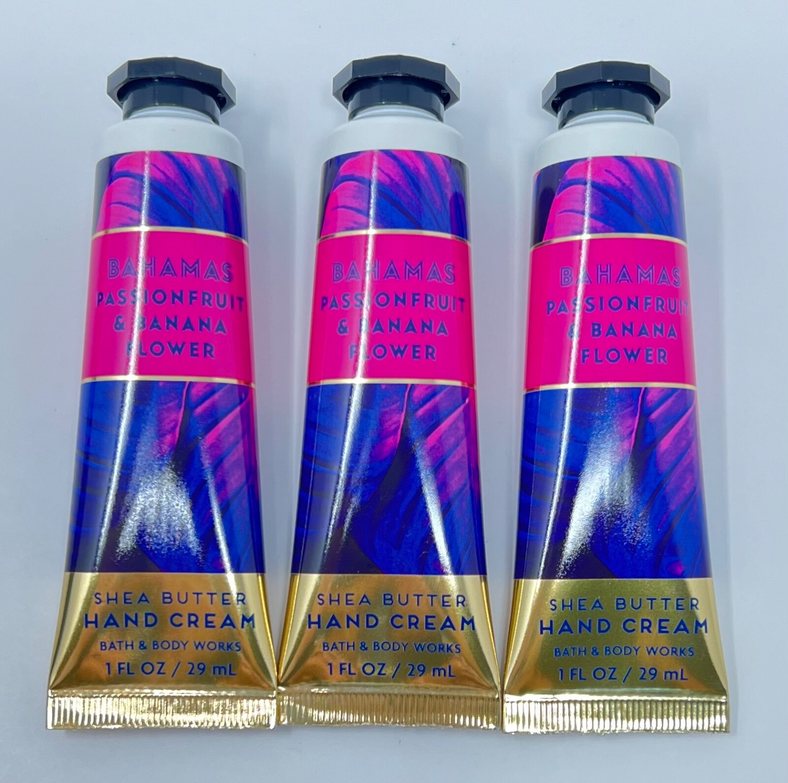 3 BATH & BODY WORKS BAHAMAS PASSIONFRUIT BANANA FLOWER SHEA HAND CREAM LOTION