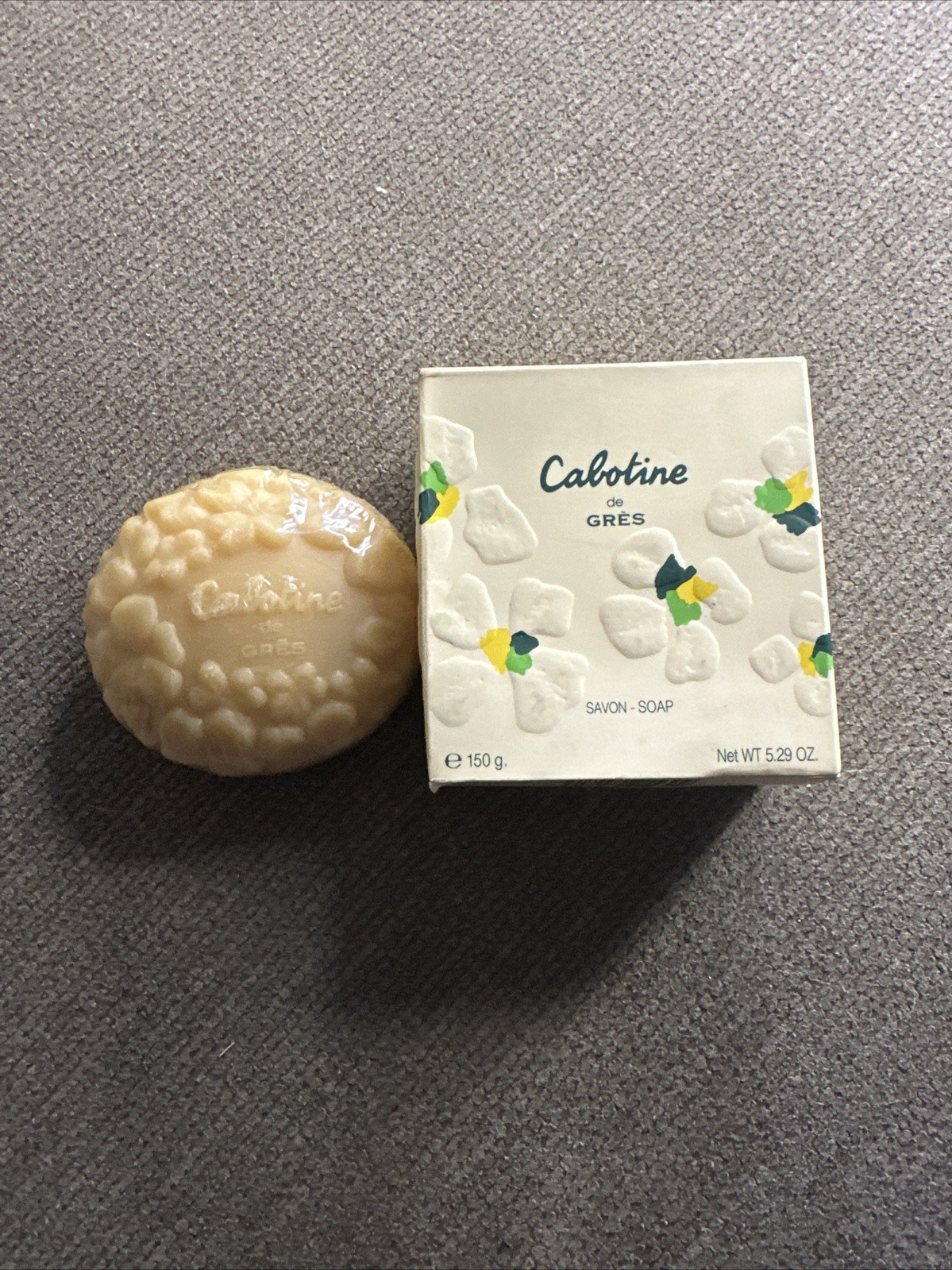 1 SEALED Vintage Lot of 2 Cabotine Gres Soap 1.0 + 5.29 Oz New Discontinued