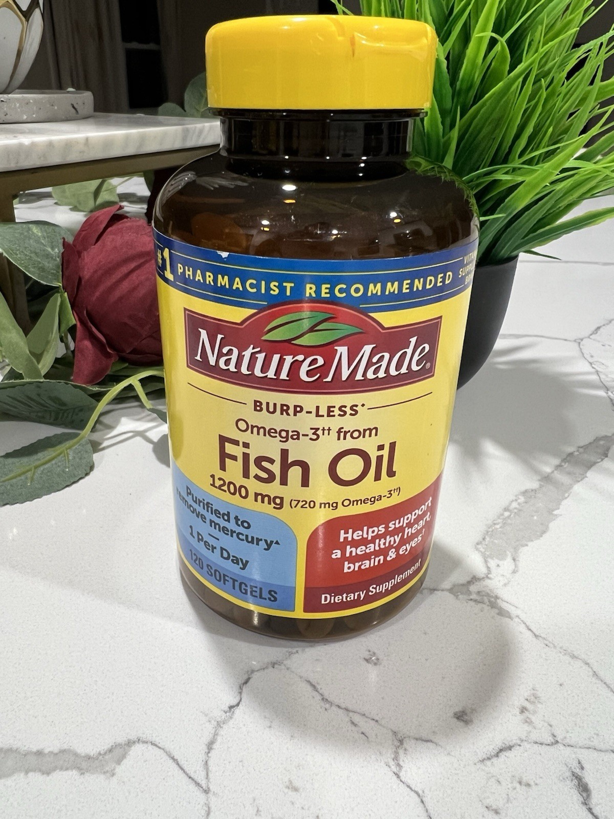 Nature Made Fish Oil Omega 3 Supplements, 1200mg 100 Count (Pack of 1)