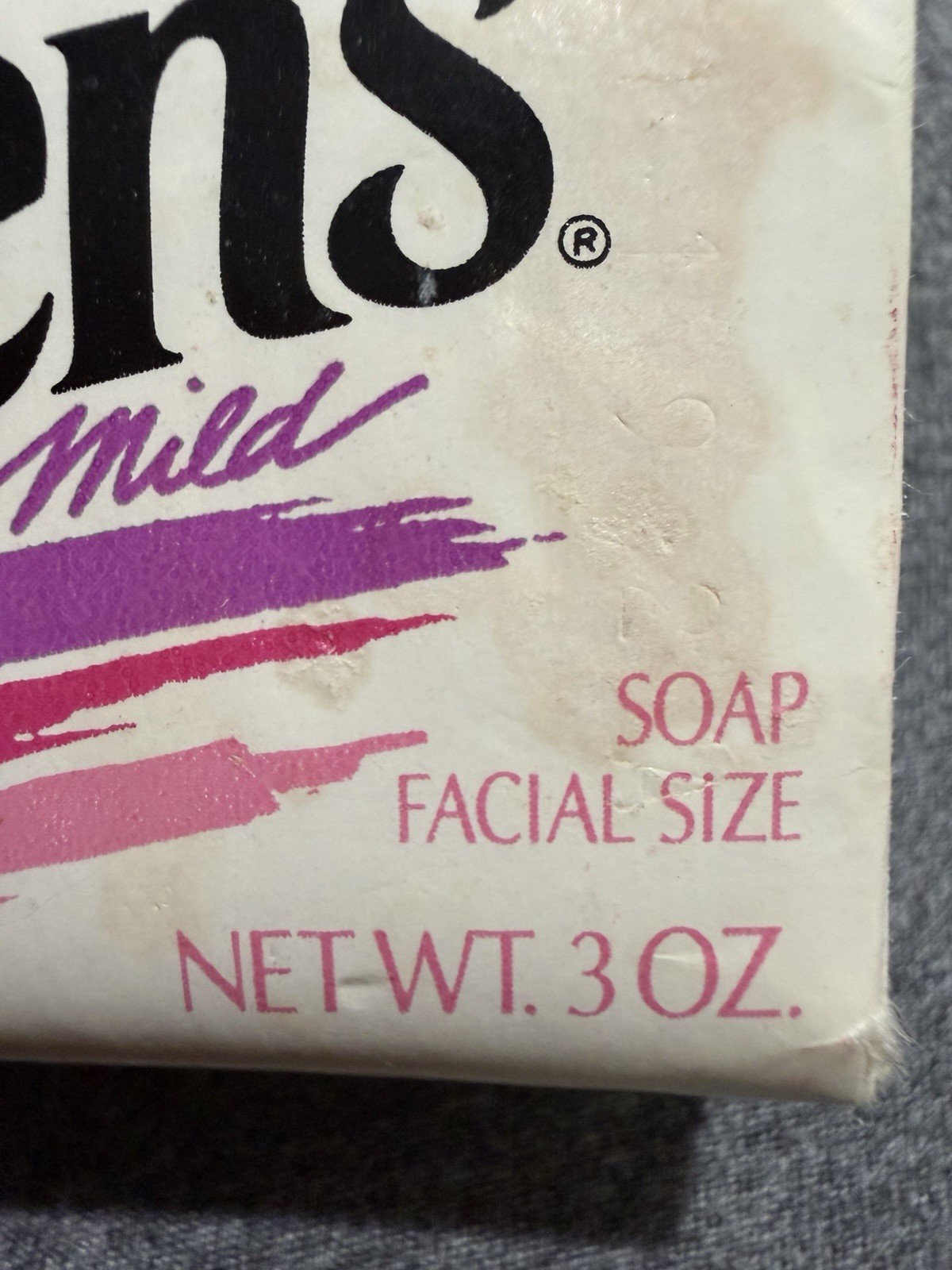 VINTAGE Jergens Naturally Mild Facial Size Bar Soap 3.0 Oz. Vintage Prop~ SEALED