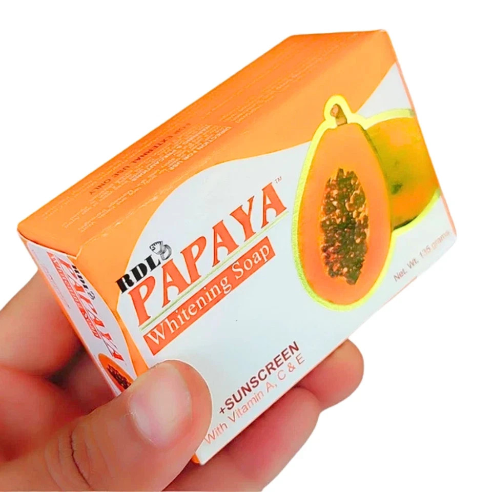 3X Original RDL Papaya All Natural Whitening Soap with Vitamin A, C and E