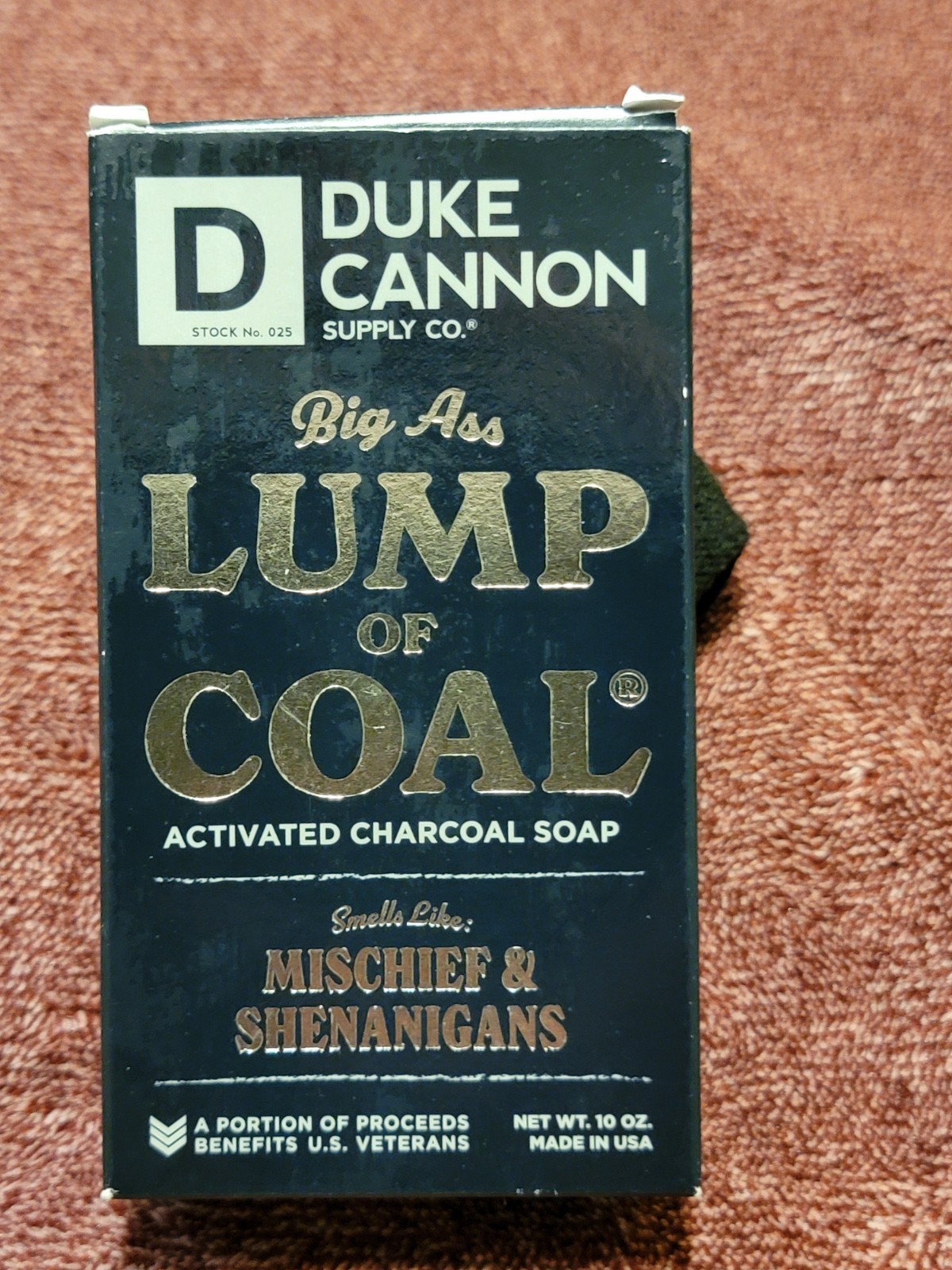 Duke Cannon Big Ass Lump of Coal Activated Charcoal Soap ~ unused in box (A-4)