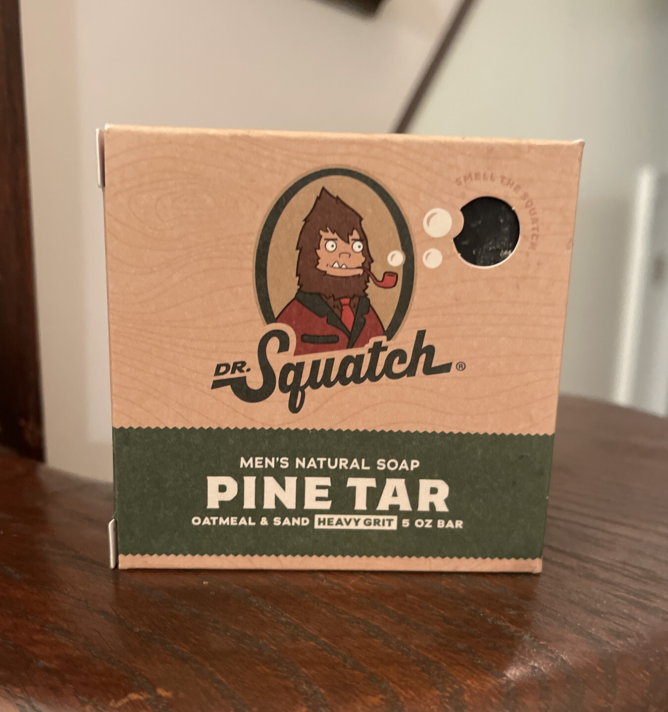 4x Dr. Squatch Men’s Natural Bar Soap Heavy Grit-Pine Tar, 5 oz, oatmeal & sand