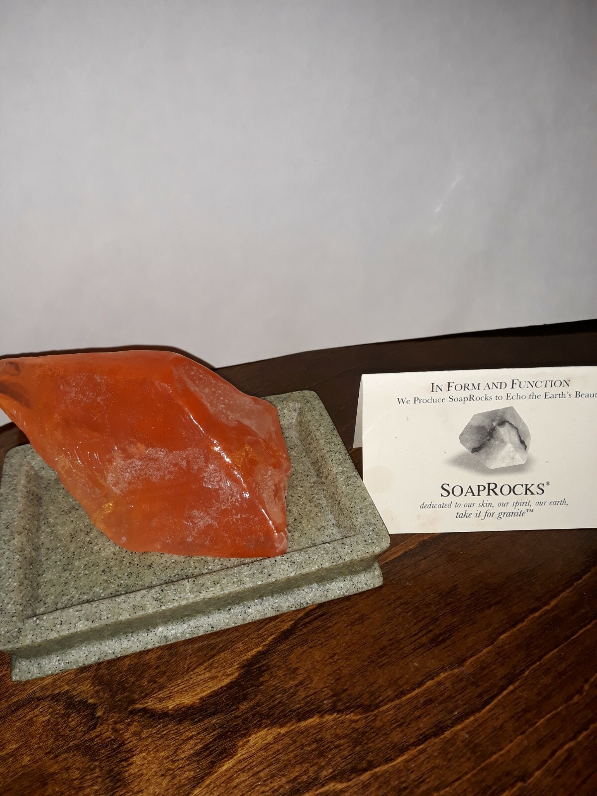 Soap Rocks – Amber Citrine with Marble Soap Tray