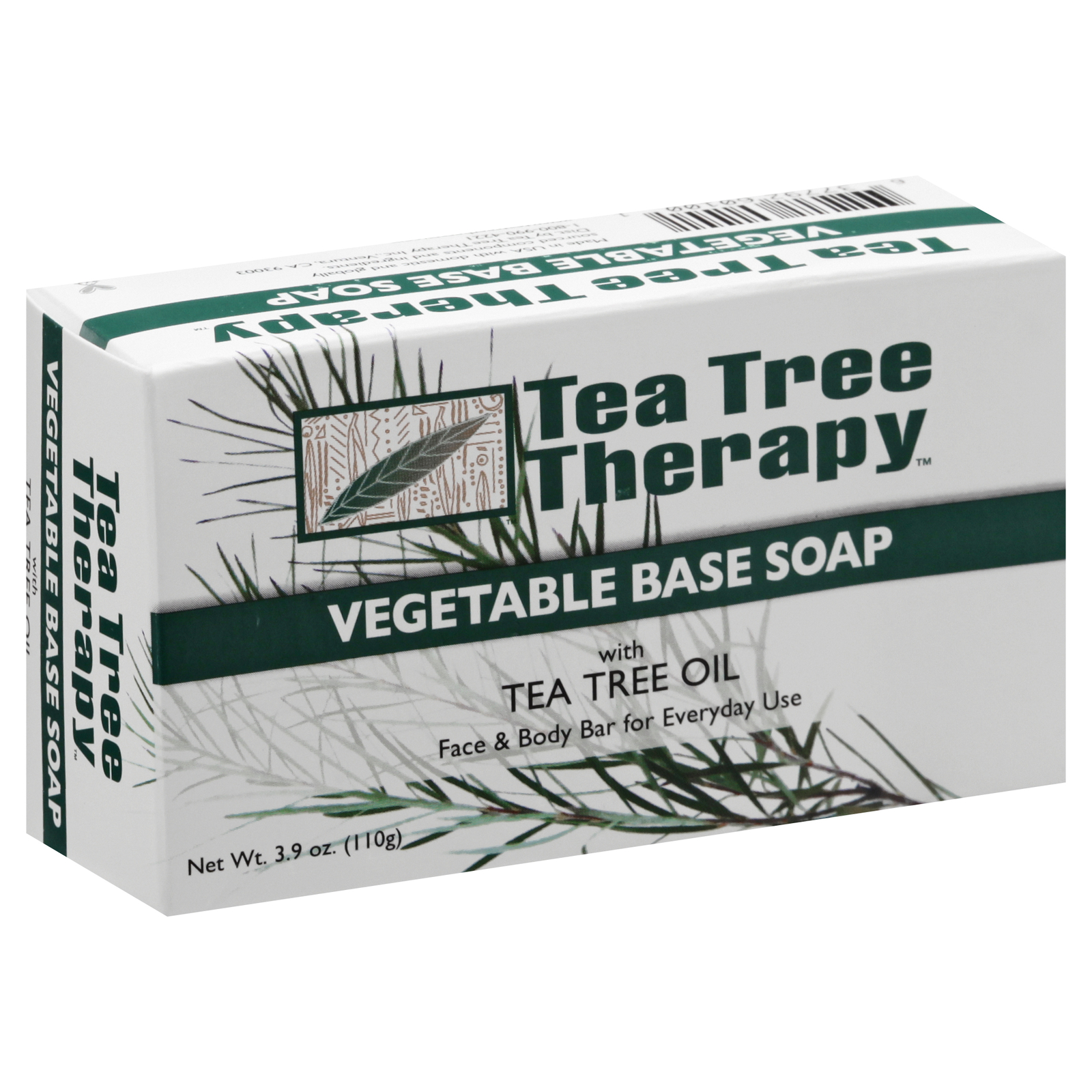 Tea Tree Therapy Soap Bar Vegetable Base 3.9oz Pack of 9
