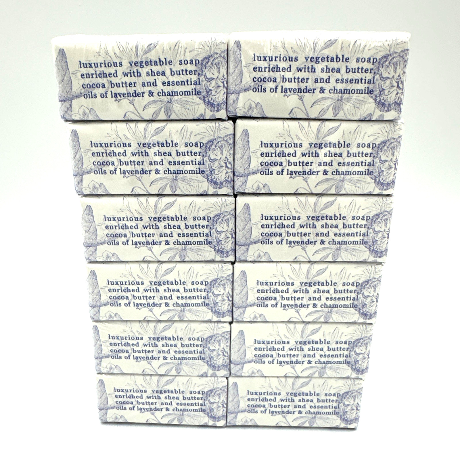 Greenwich Bay Lavender Chamomile Shea Butter Soap Lot Of 12 Bars/1.9oz Each