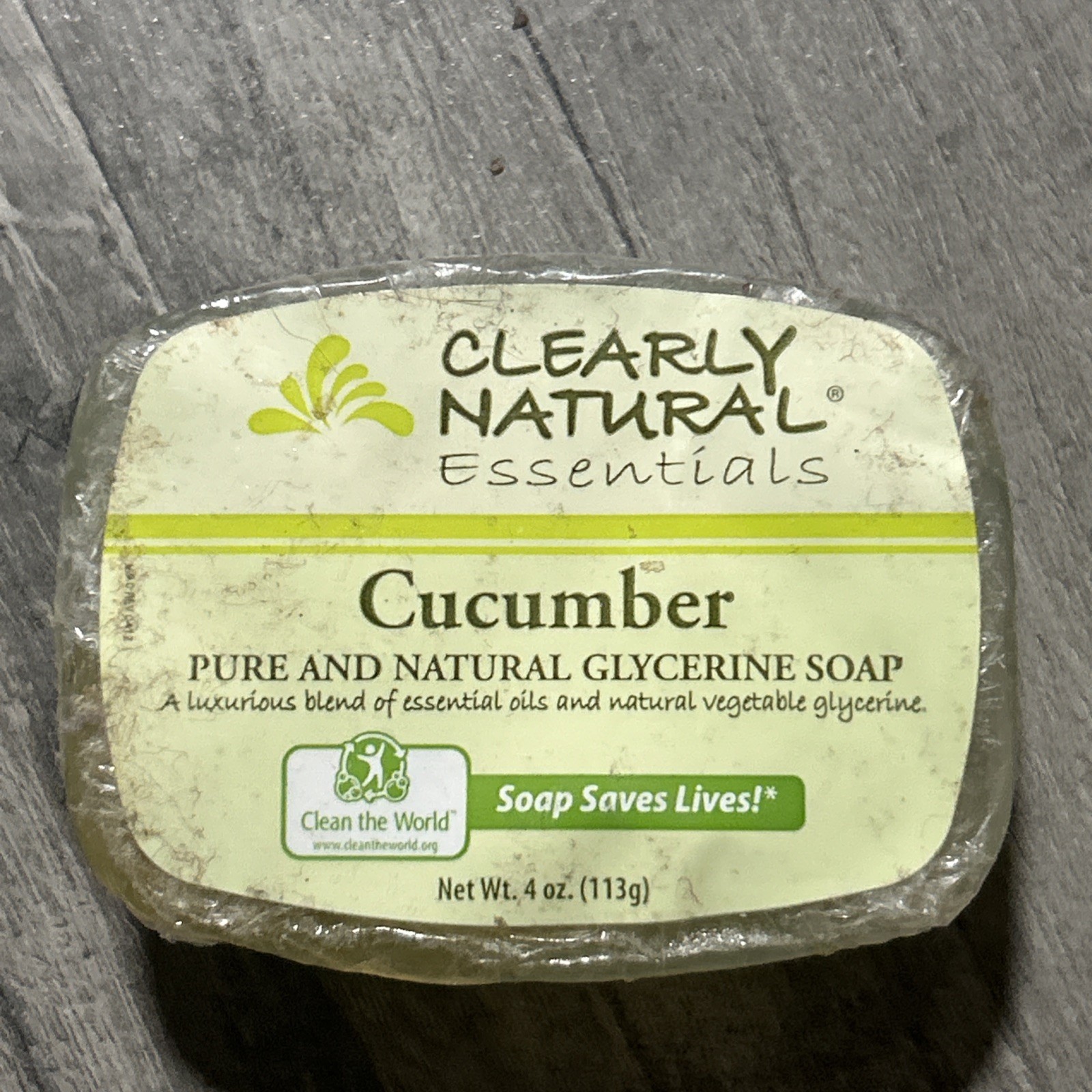 Clearly Natural Soap Bar Glyc Cucumber 4oz New Sealed W4