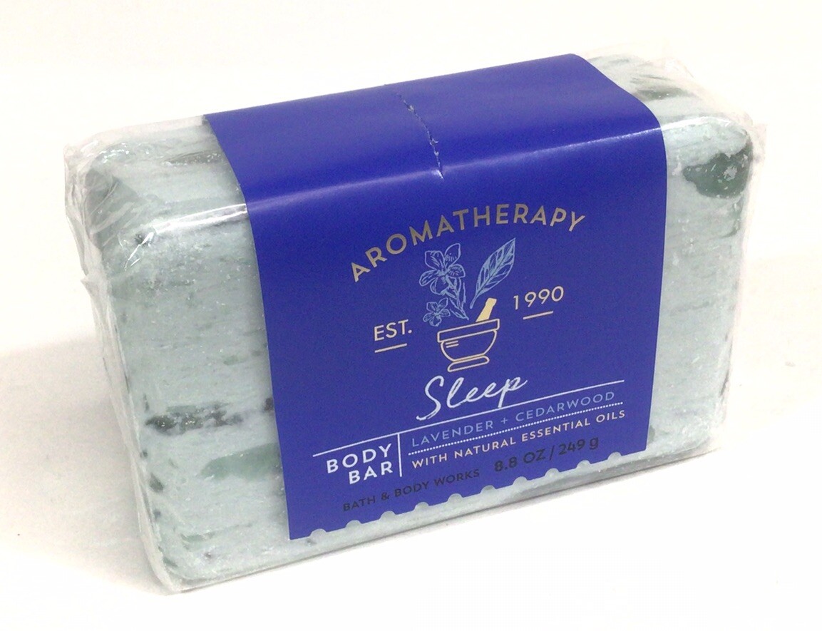 Bath & Body Works Aromatherapy Sleep Lavender Cedarwood Body Bar Soap 8.8 oz NEW