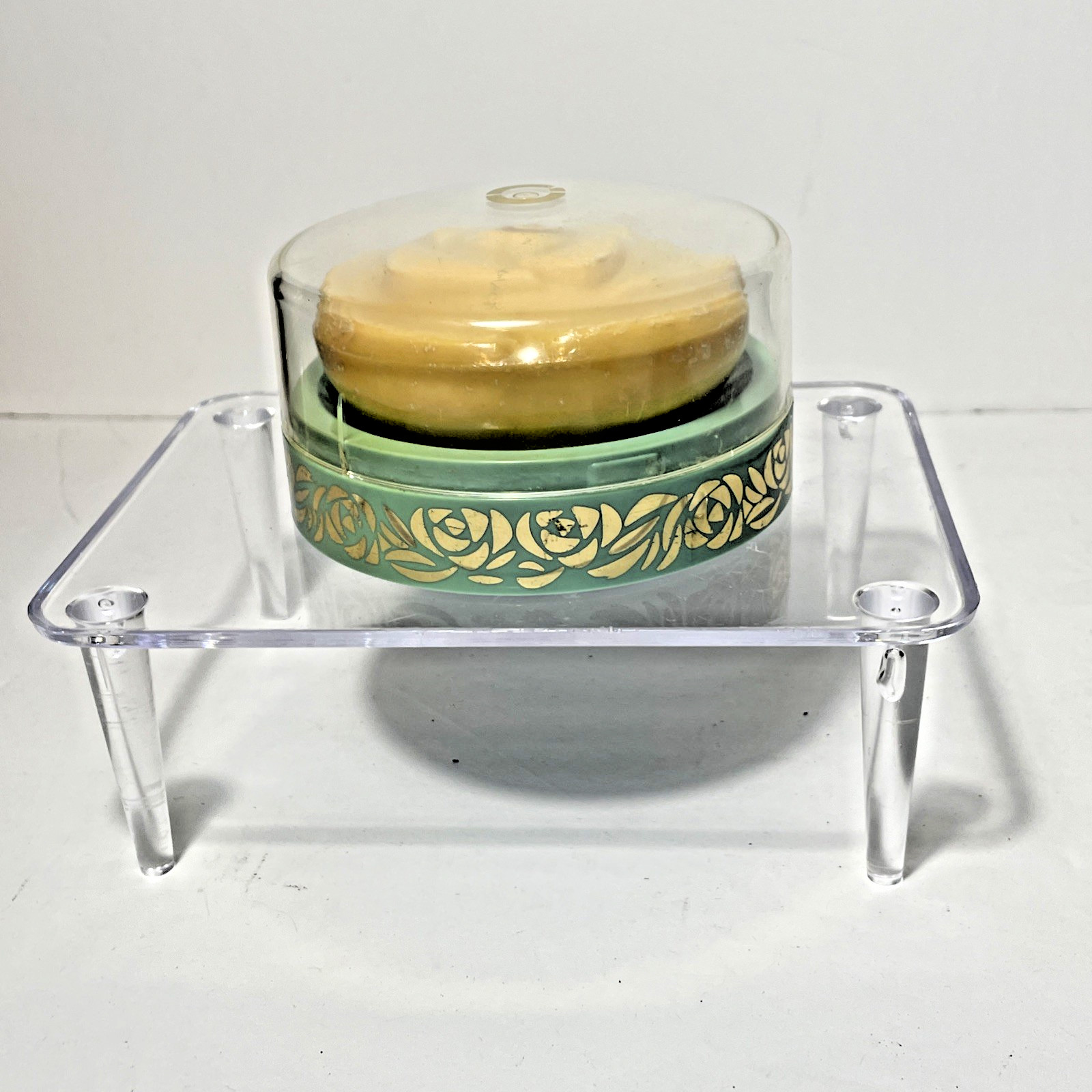 Vintage Caron Perfumed Soap Sealed inside of Soap Display Baby Blue Holder Rare