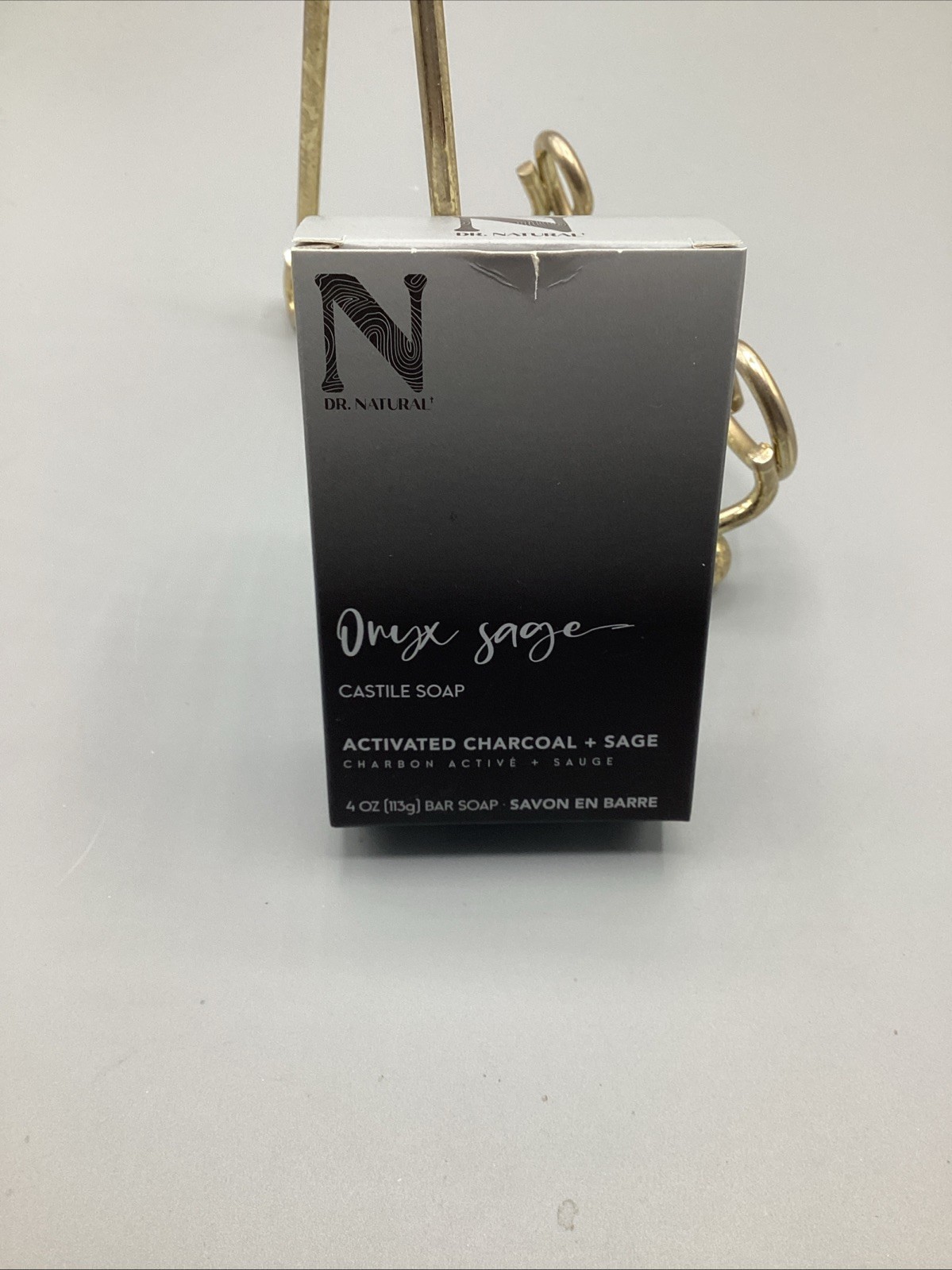 Dr. Natural 4 Oz. (113g) Bar Soap ●ONYX SAGE● Charcoal + Sage Castile Soap. NEW!