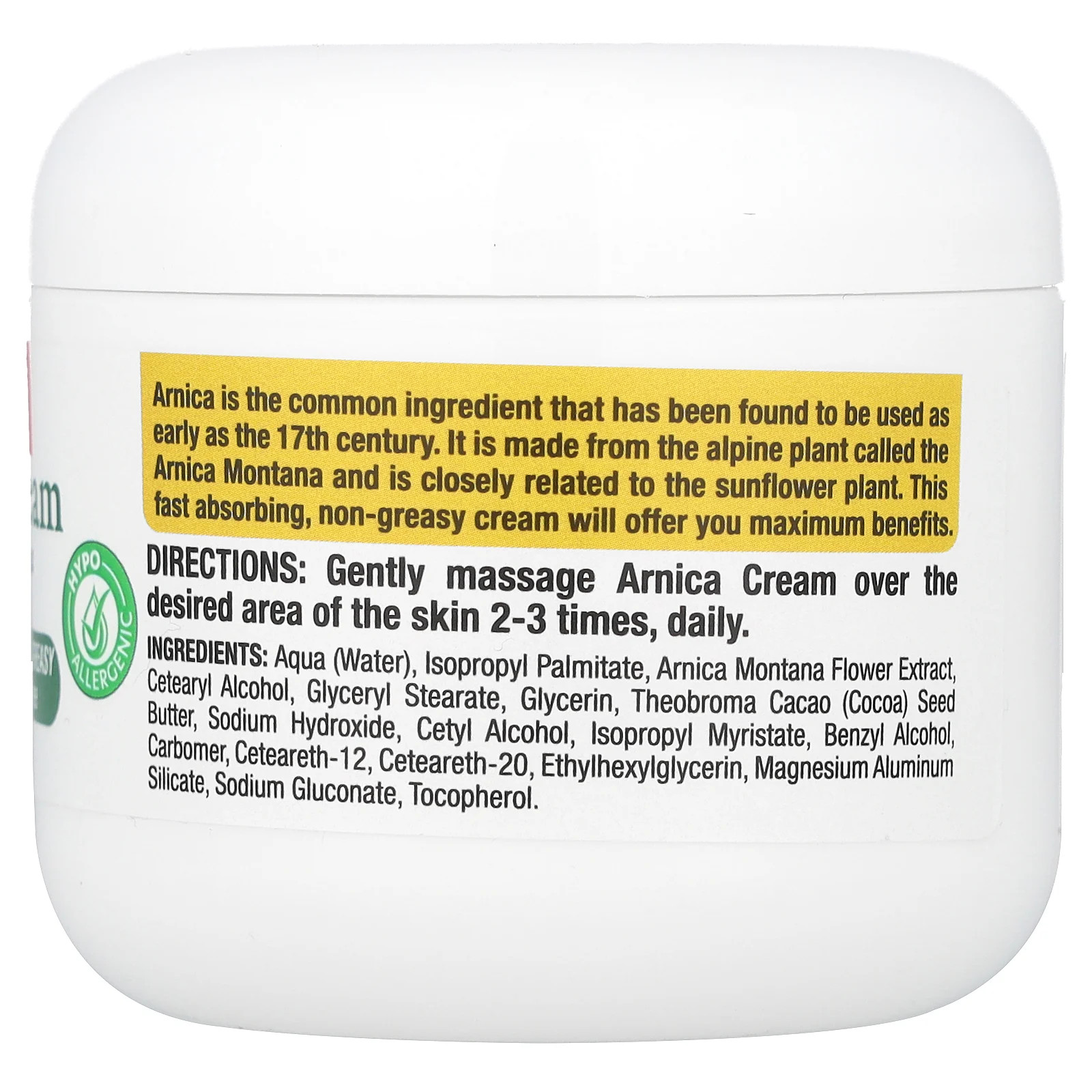 Arnica Cream, Fragrance Free , 4 oz (113 g)