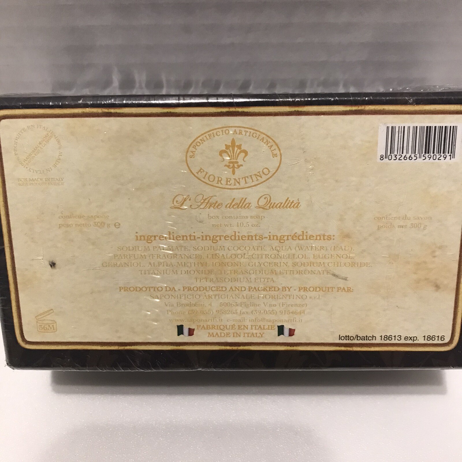 Saponificio Artigianale Fiorentino Sole di Mezzanotte Bar Soap 10.5 oz Italy