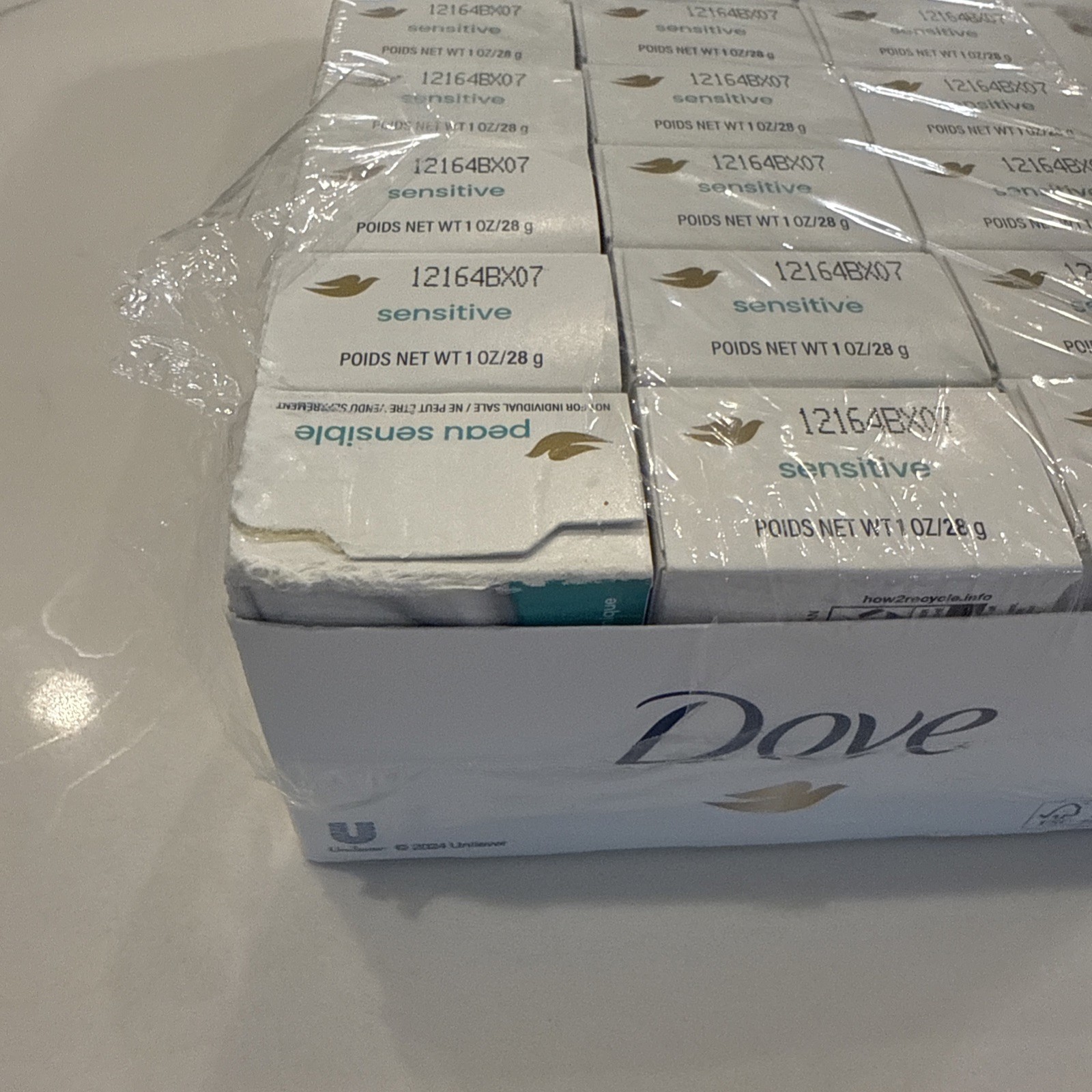 30 Pack 25 Grams Dove Cream Beauty Bar Travel Size Soap .88 Oz