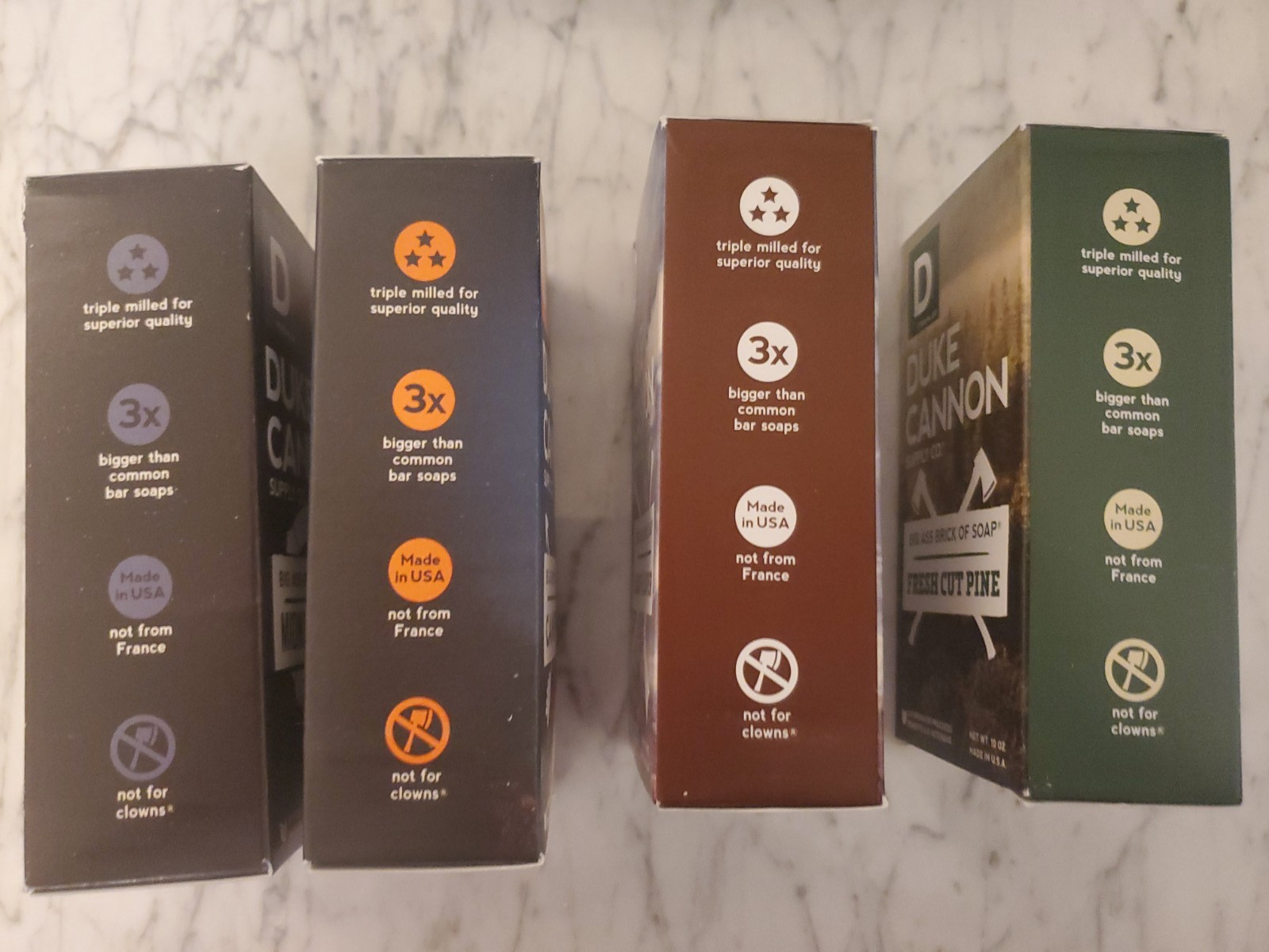 Lot of 4-Duke Cannon Supply Co. Big Ass Brick of Soap Variety Pack Bar Soap-NEW