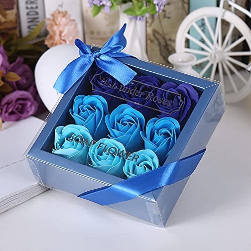 Floral Scented Bath Soap Petals – 36 Pcs Rose Essential Oil Gift Set for All Occ