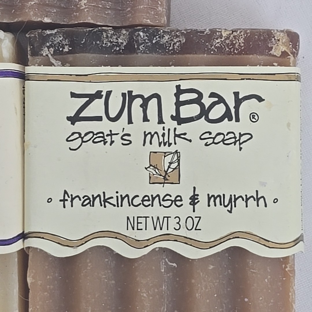 5-PACK Zum Goat’s Milk Soap Bar Almond Amber Frankincense & Myrrh 3 oz New