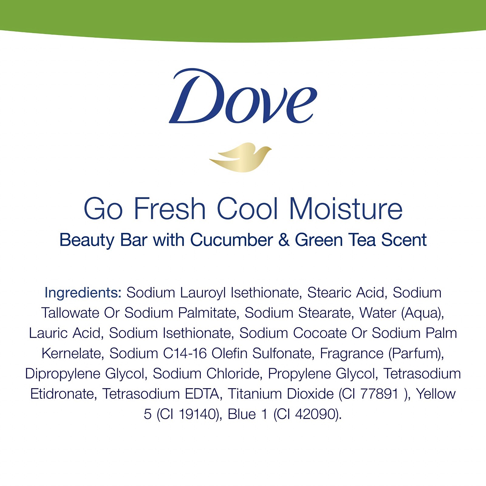 Dove Cool Moisture Cucumber & Green Tea x [9 Pack] x 135 g Beauty Bar Soap
