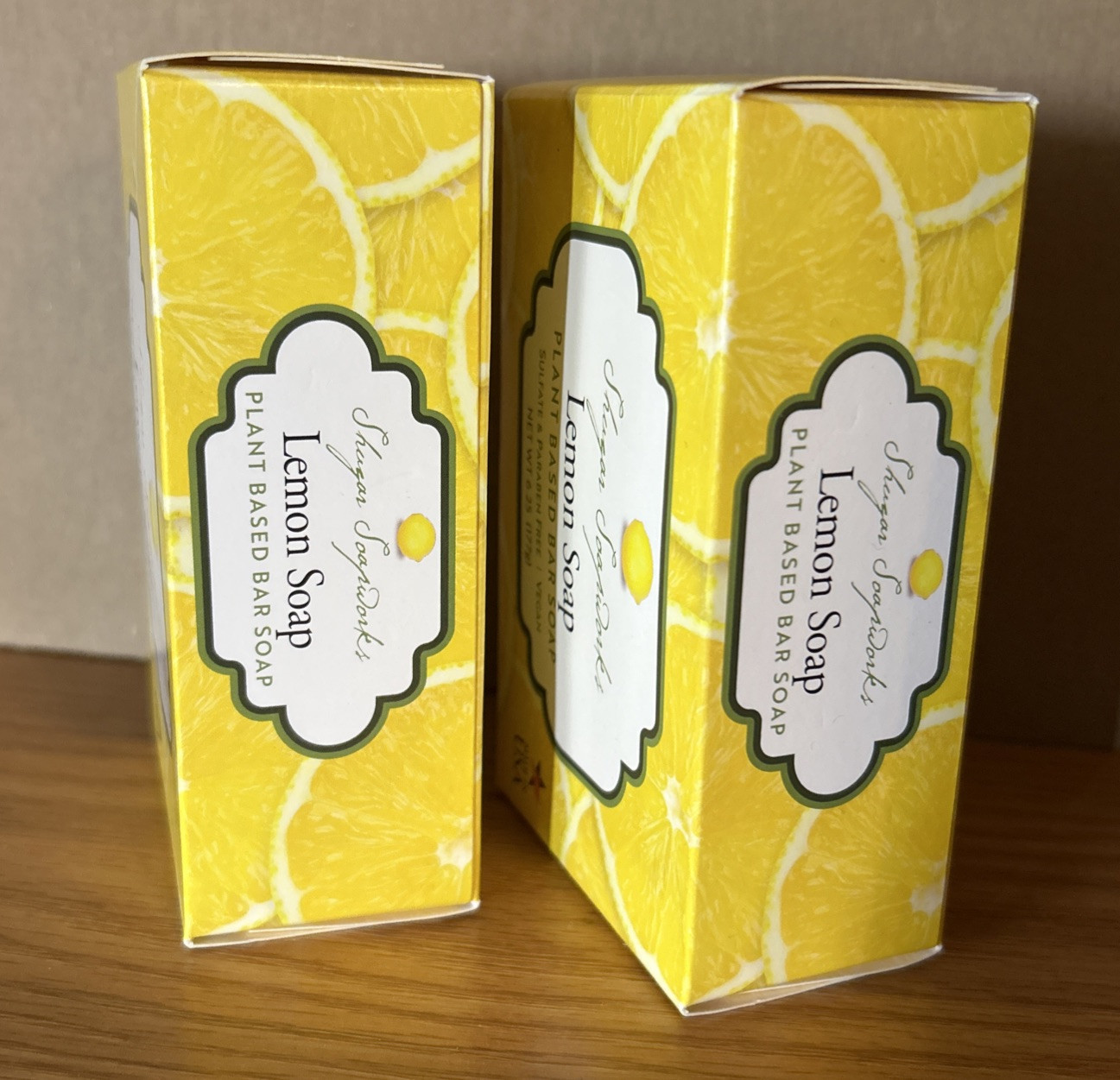 Lemon Bar Soap Shugar Soapworks Plant Based Vegan Lot Of 2