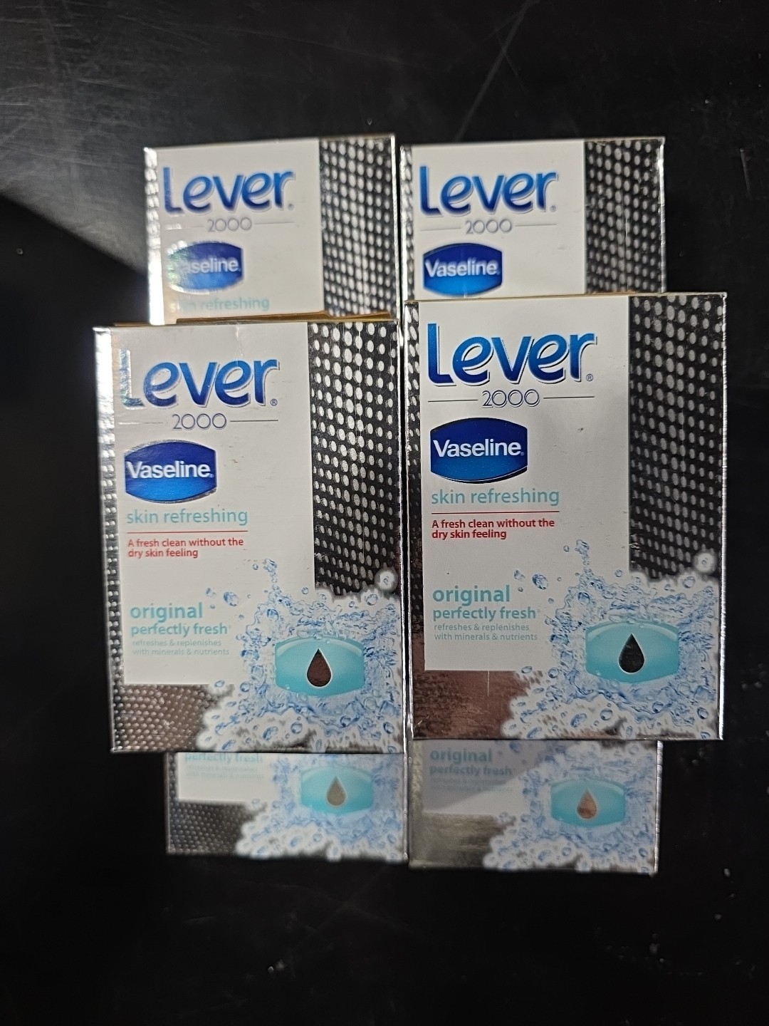 6x Lever 2000 With Vaseline Perfectly Fresh NOS Discontinued Sealed -4.5oz Bars