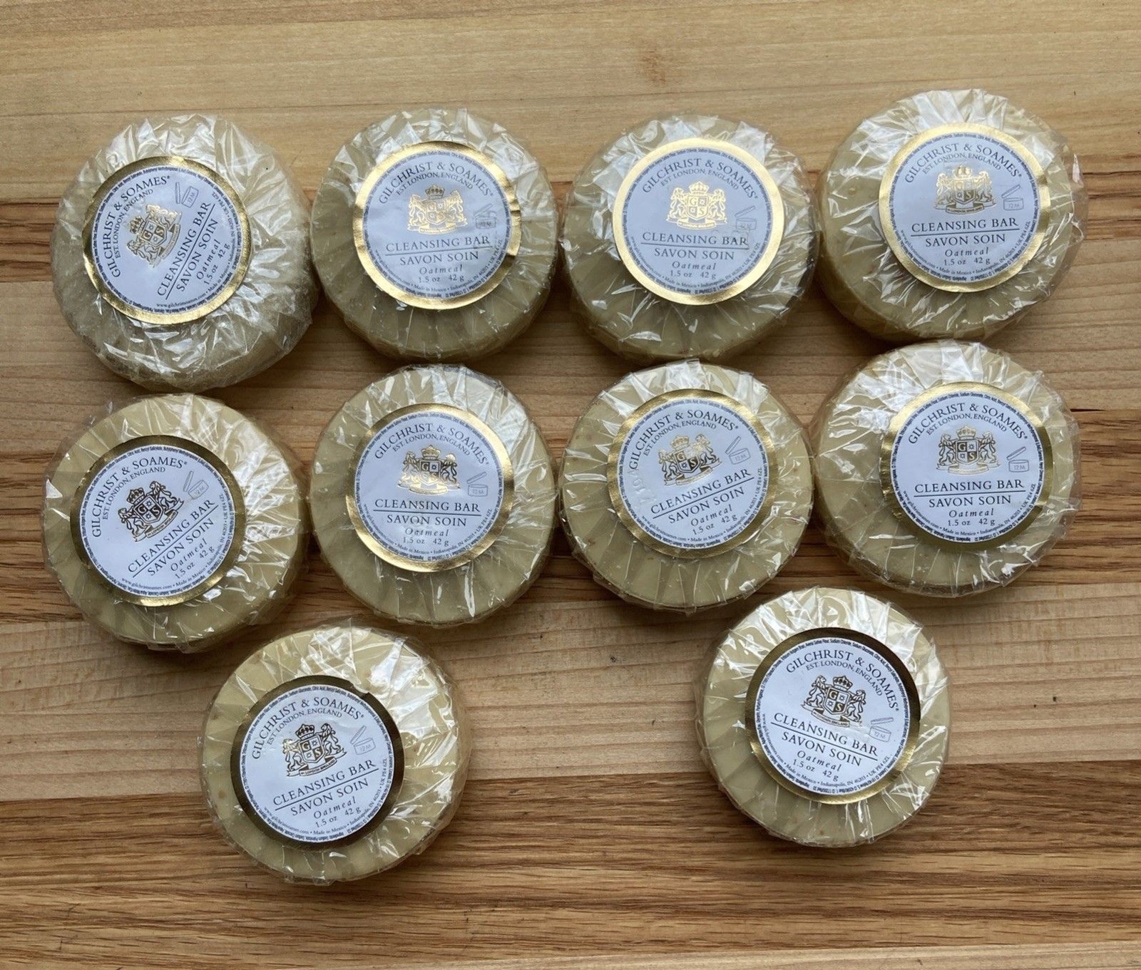 Gilchrist & Soames Cleansing Bar Oatmeal Natural Soap 1.5 oz – Lot of 10