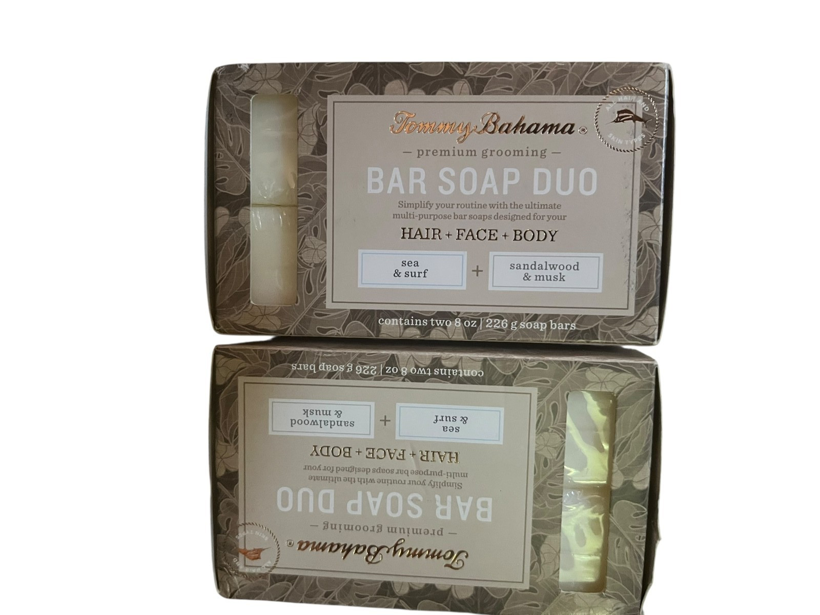 Tommy Bahama Sea & Surf Sandalwood Musk Soap 4 Bars – 8oz Each Luxury