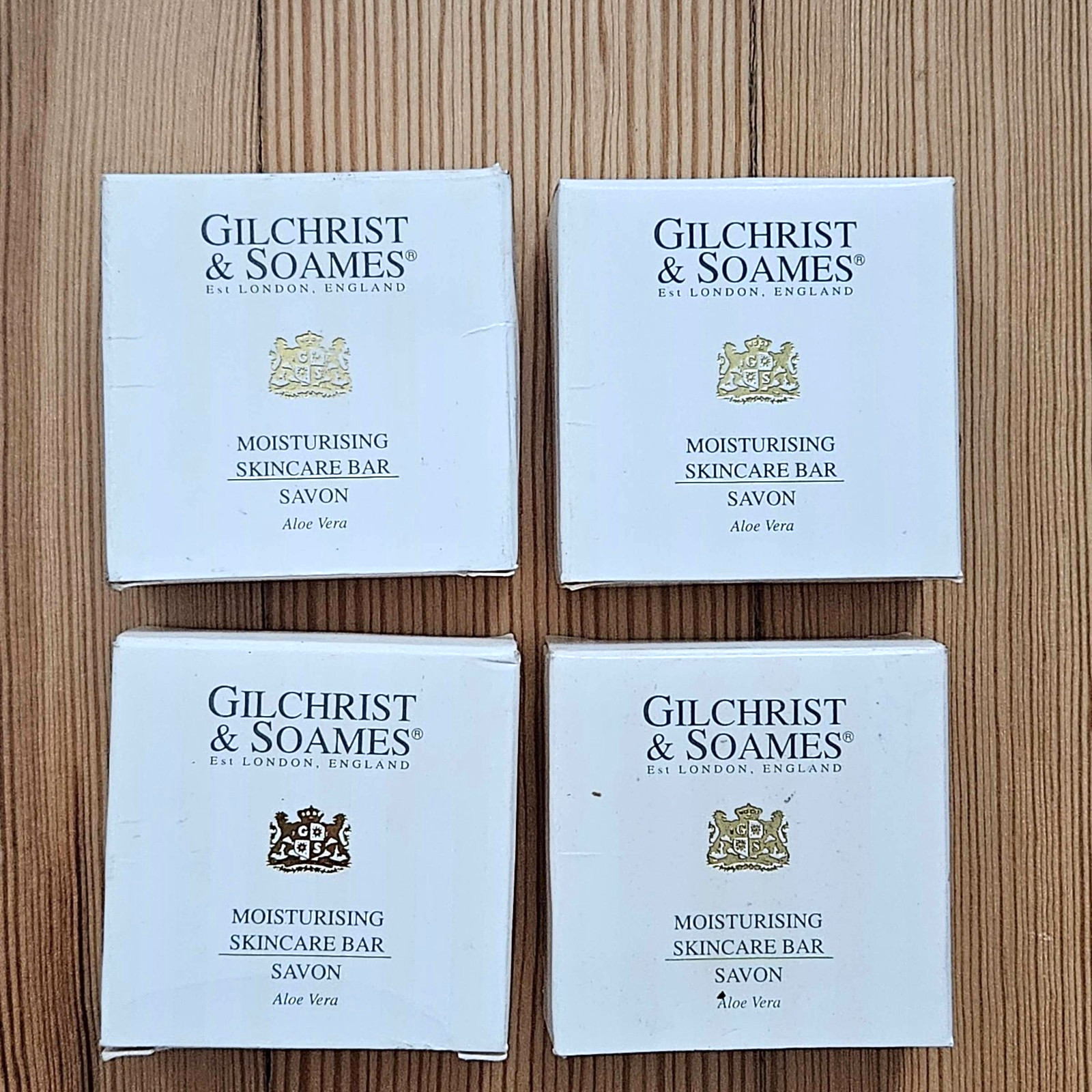 Gilchrist & Soames Moisturising Skincare Bar – Aloe Vera, From Harrahs, Lot of 4