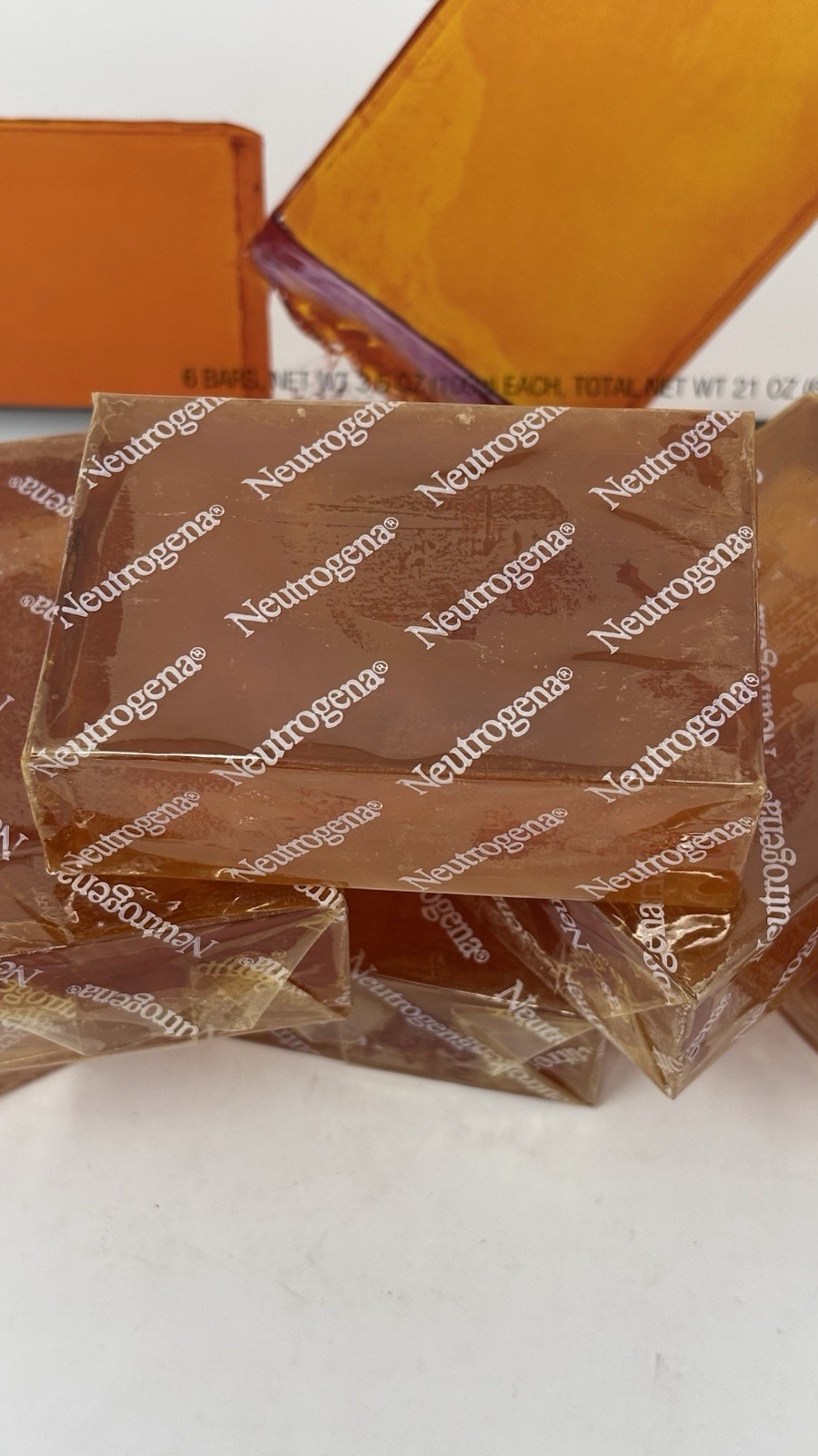 NEW 6 Pck Neutrogena Transparent Facial Bar Soap Original Formula Full Size Bars